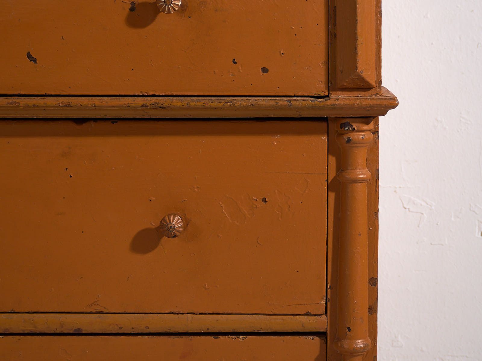 Antique Chest Of Drawers With Ochre Patina (C.1920) #72 photo vintage