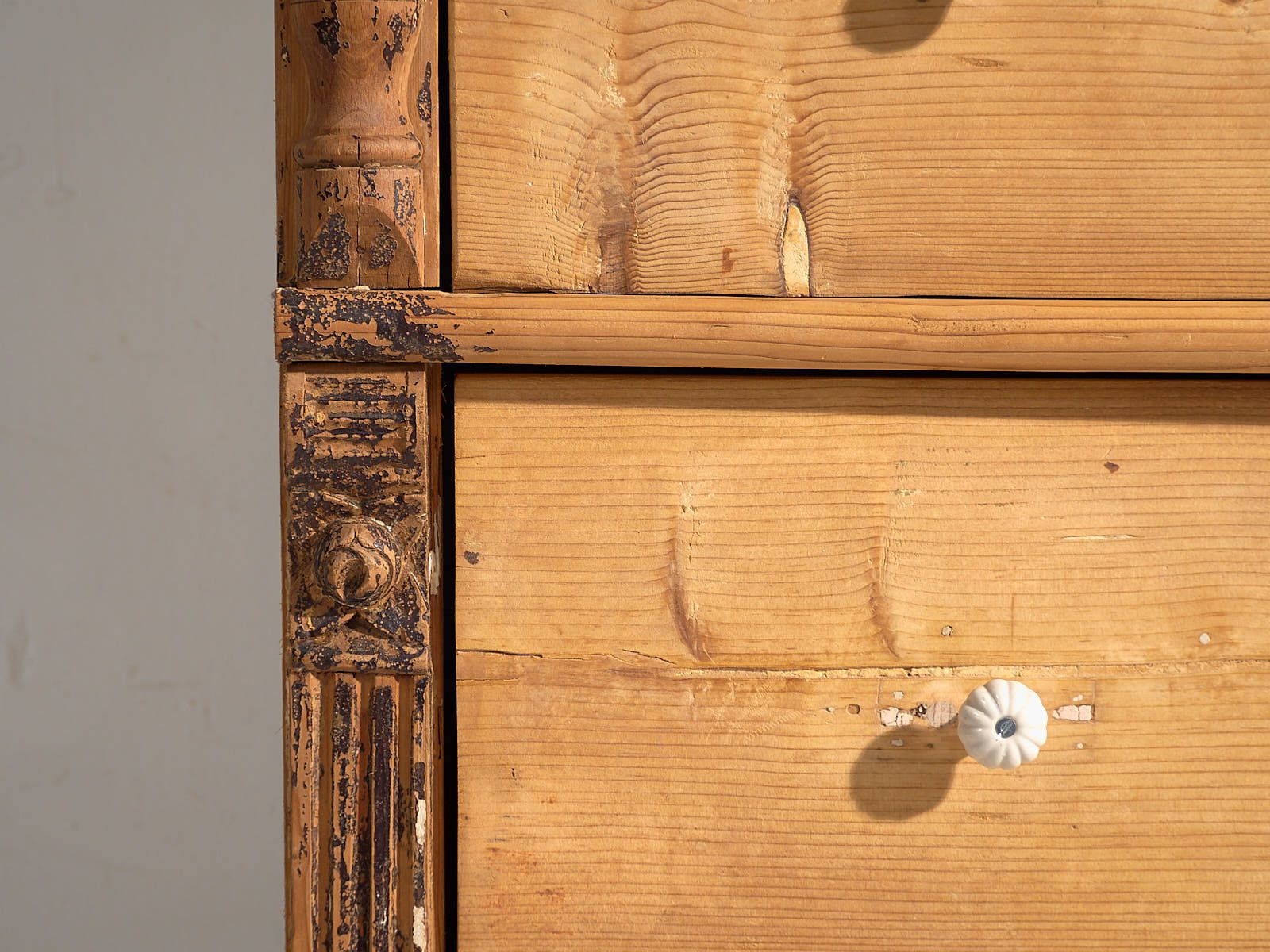 Antique Solid Wood Chest Of Drawers (C.1920) #45 photo vinterior