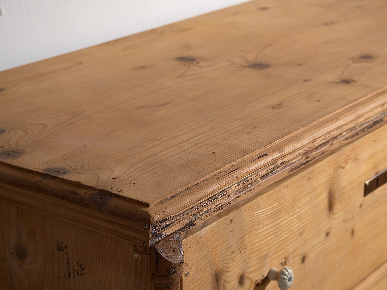 Antique Solid Wood Chest Of Drawers (C.1920) #45 photo vintage