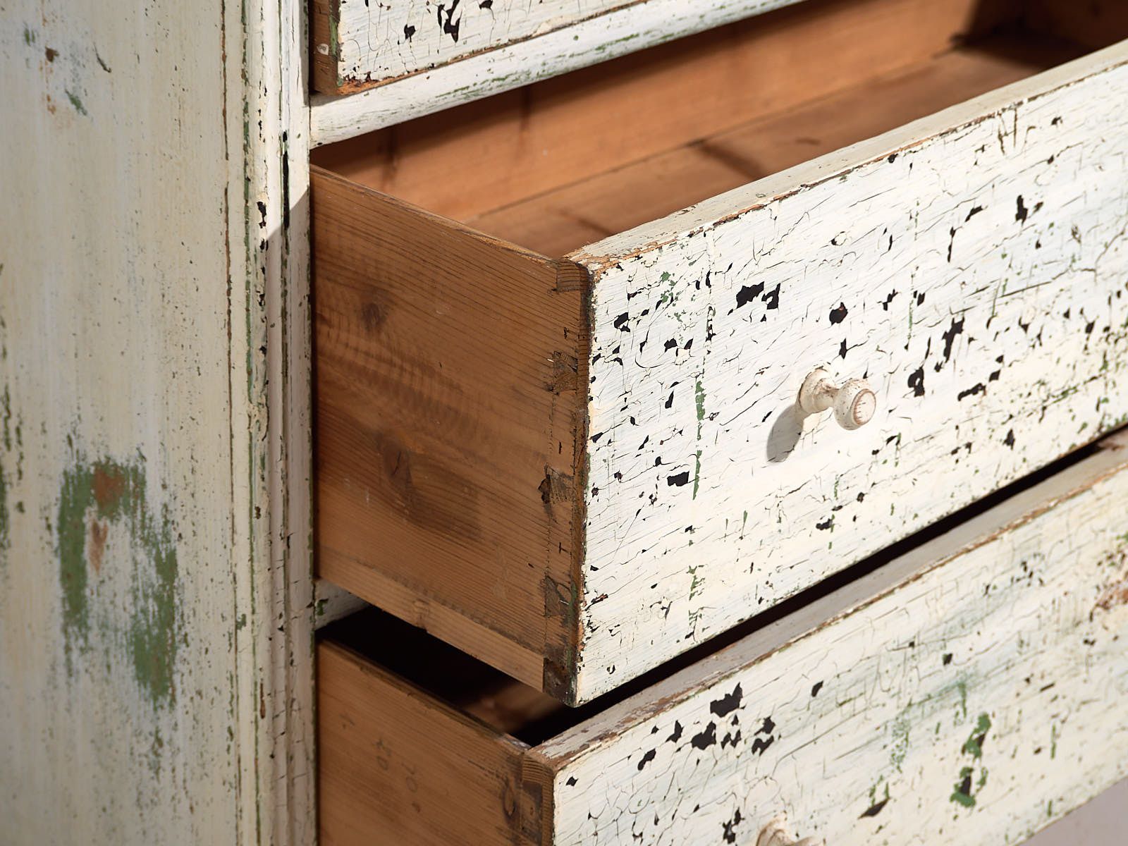 Large Antique Chest Of Drawers With White Patina (C.1920) #42 photo 1643.0