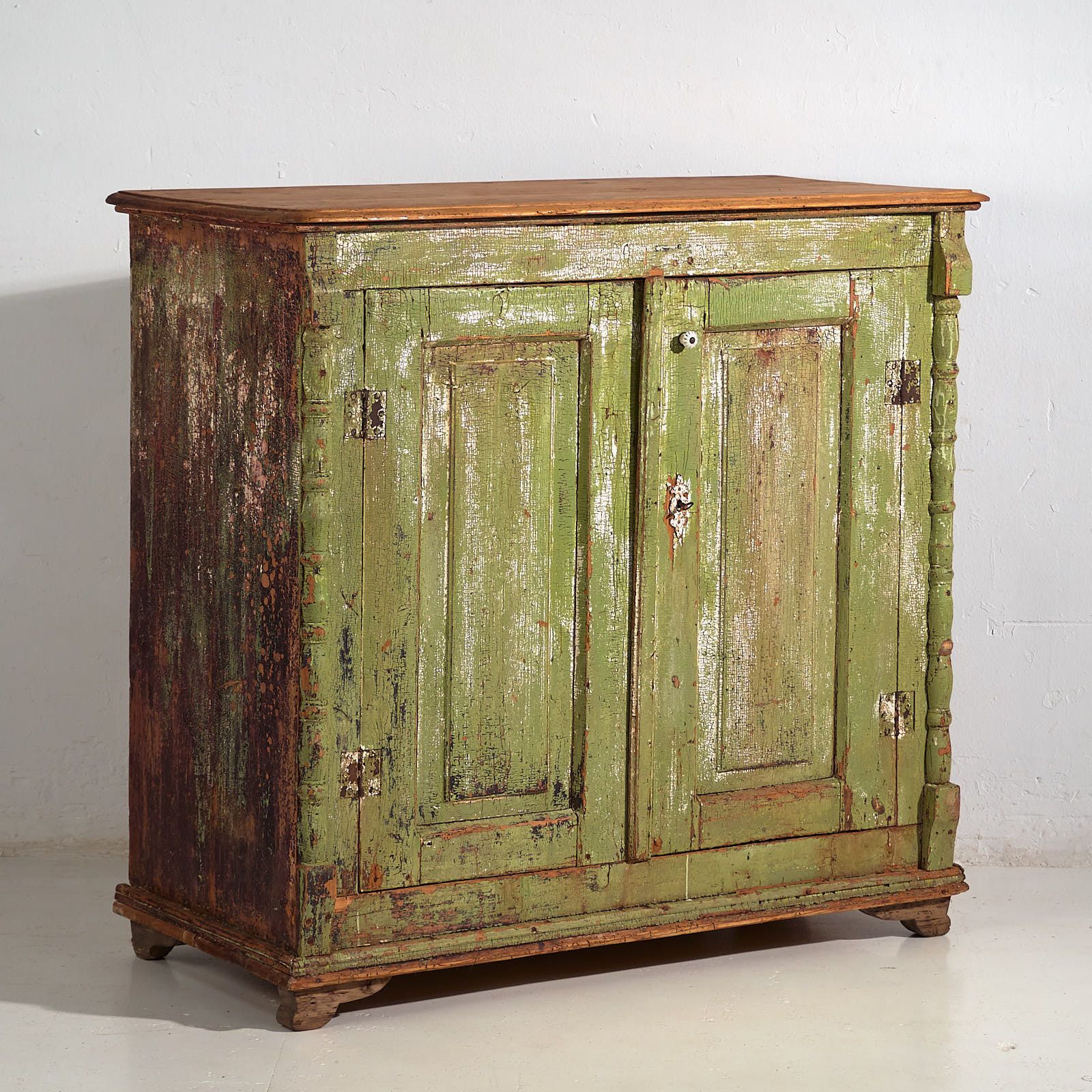 Antique Chest Of Drawers With Green Patina (C.1920) #59