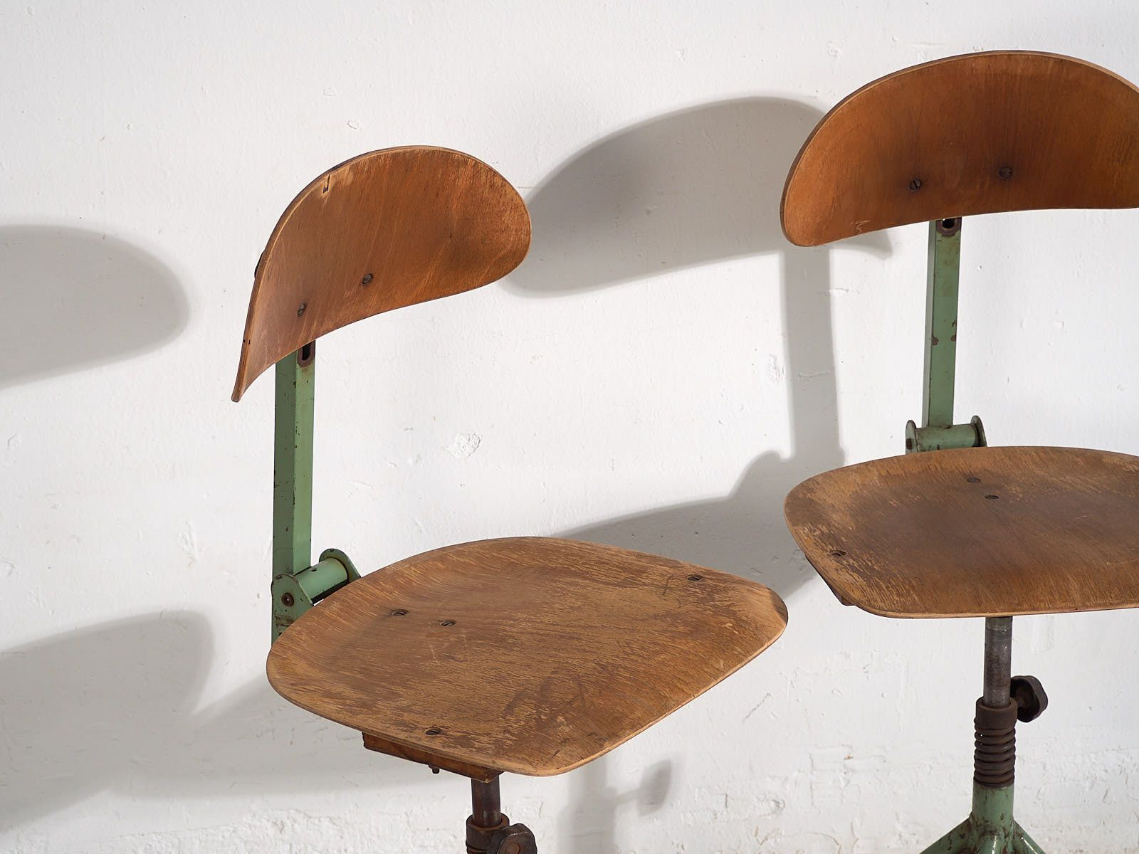 Industrial Style Workshop Chairs (C.1950). Set Of 4 Pieces #1 photo 771.0