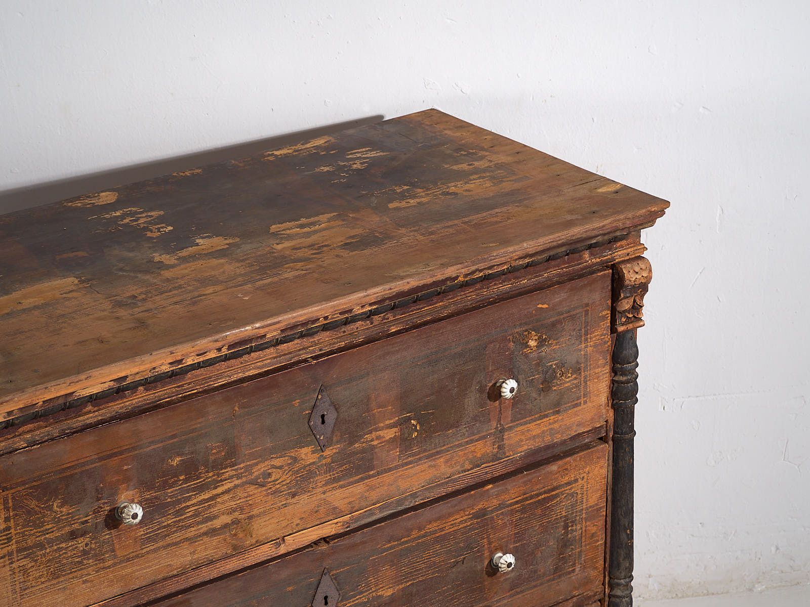 Antique Chest Of Drawers With Porcelain Handles (C.1920) #77 photo furniture
