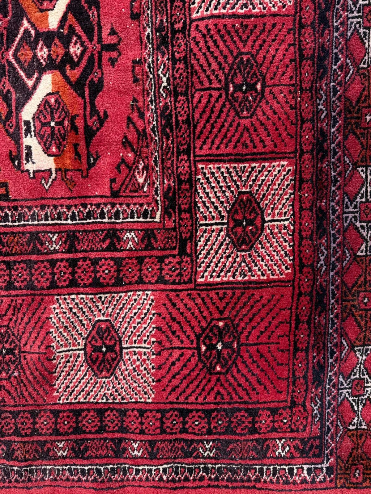 Big Afghan Turkmen Rug, 1940s, Vintage photo vinterior