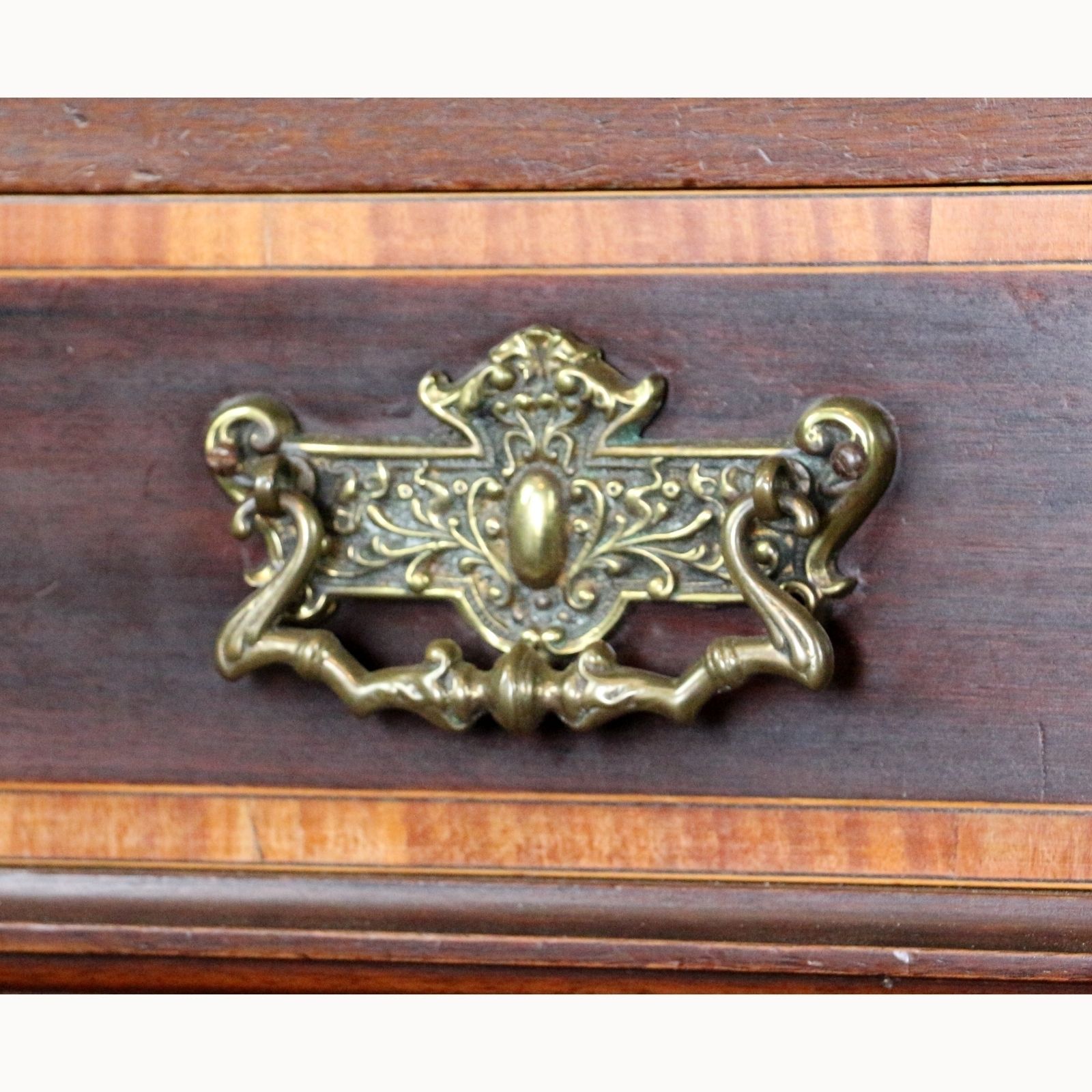 photo for sale A Quality Edwardian Inlaid Mahogany Astrical Glazed Cabinet