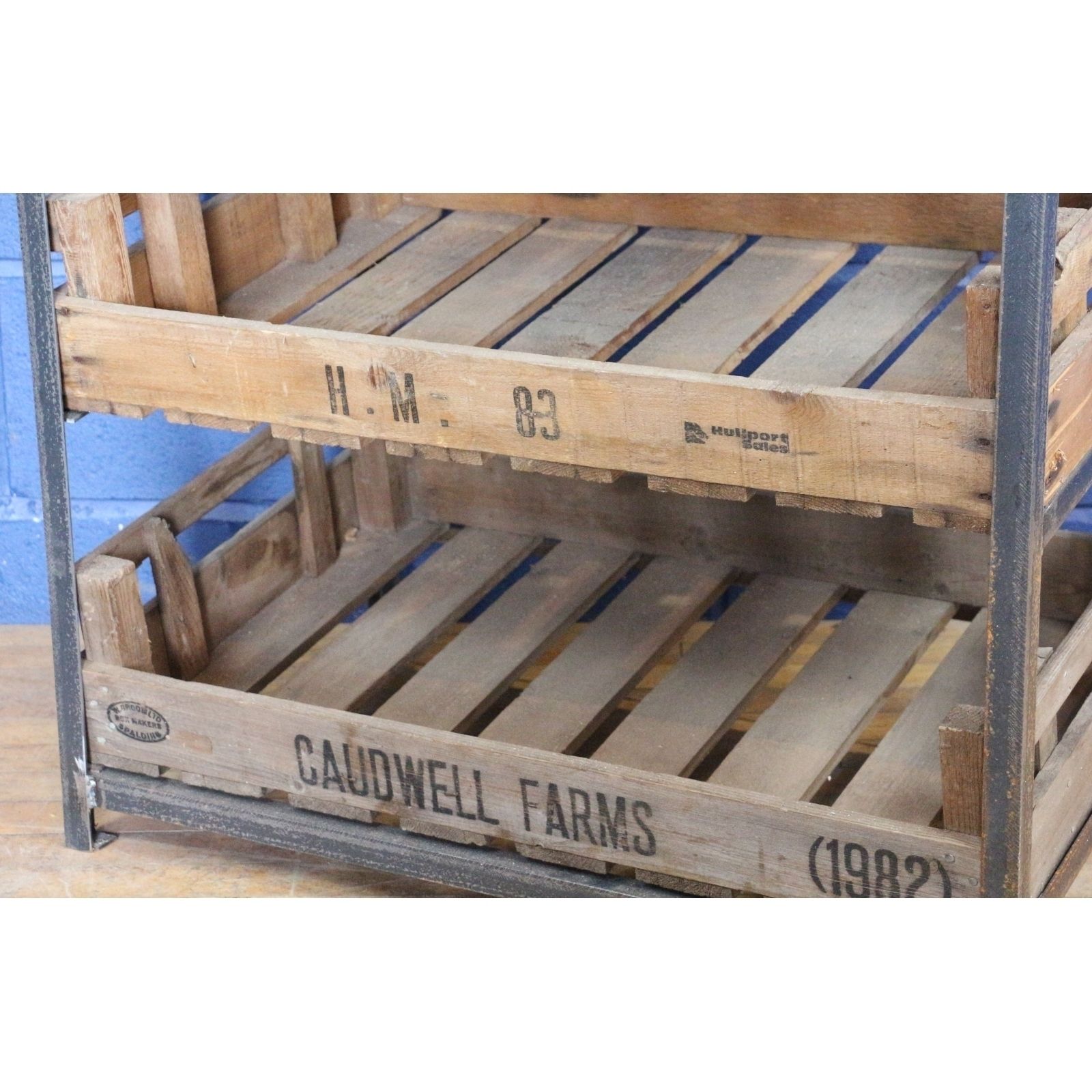 An Industrial Three Tier Kitchen Cabinet, Shoe Rack, Set With Potato Chitting Trays photo vinterior