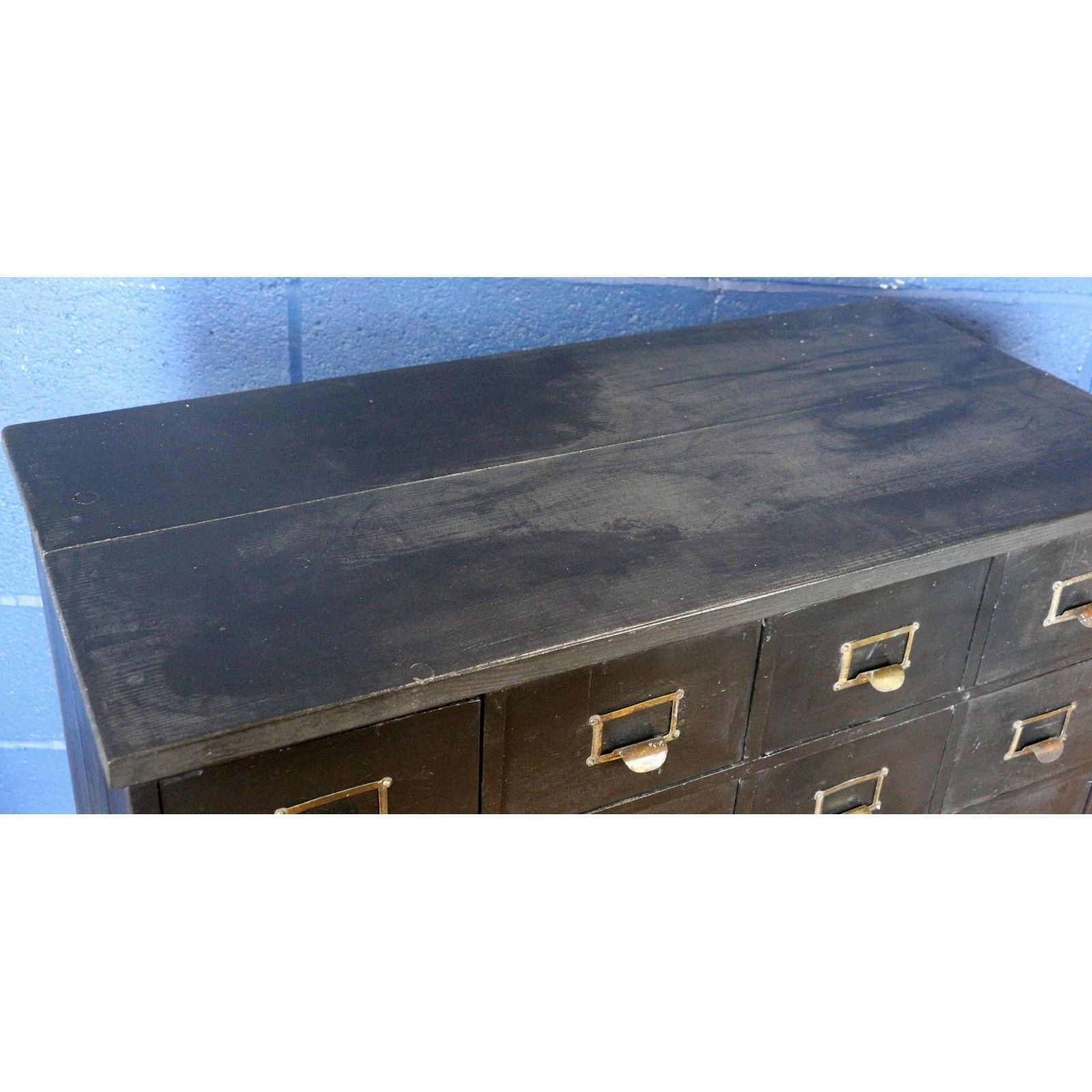 An Ebonised 28 Drawer Haberdashery Industrial Bank Of Drawers photo 1200.0