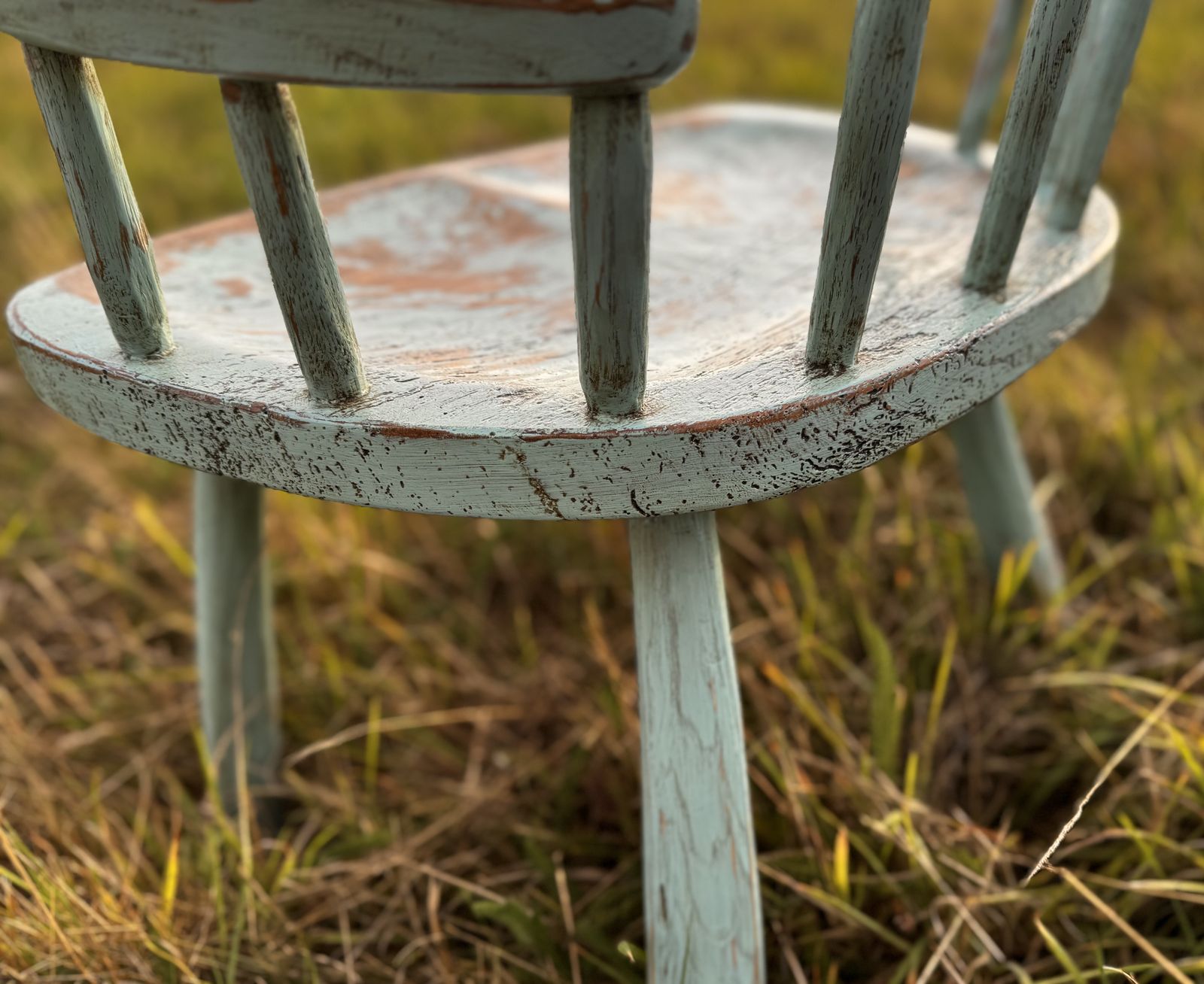 Welsh Style 'Stick Chair' Rustic Paint Finish photo vinterior