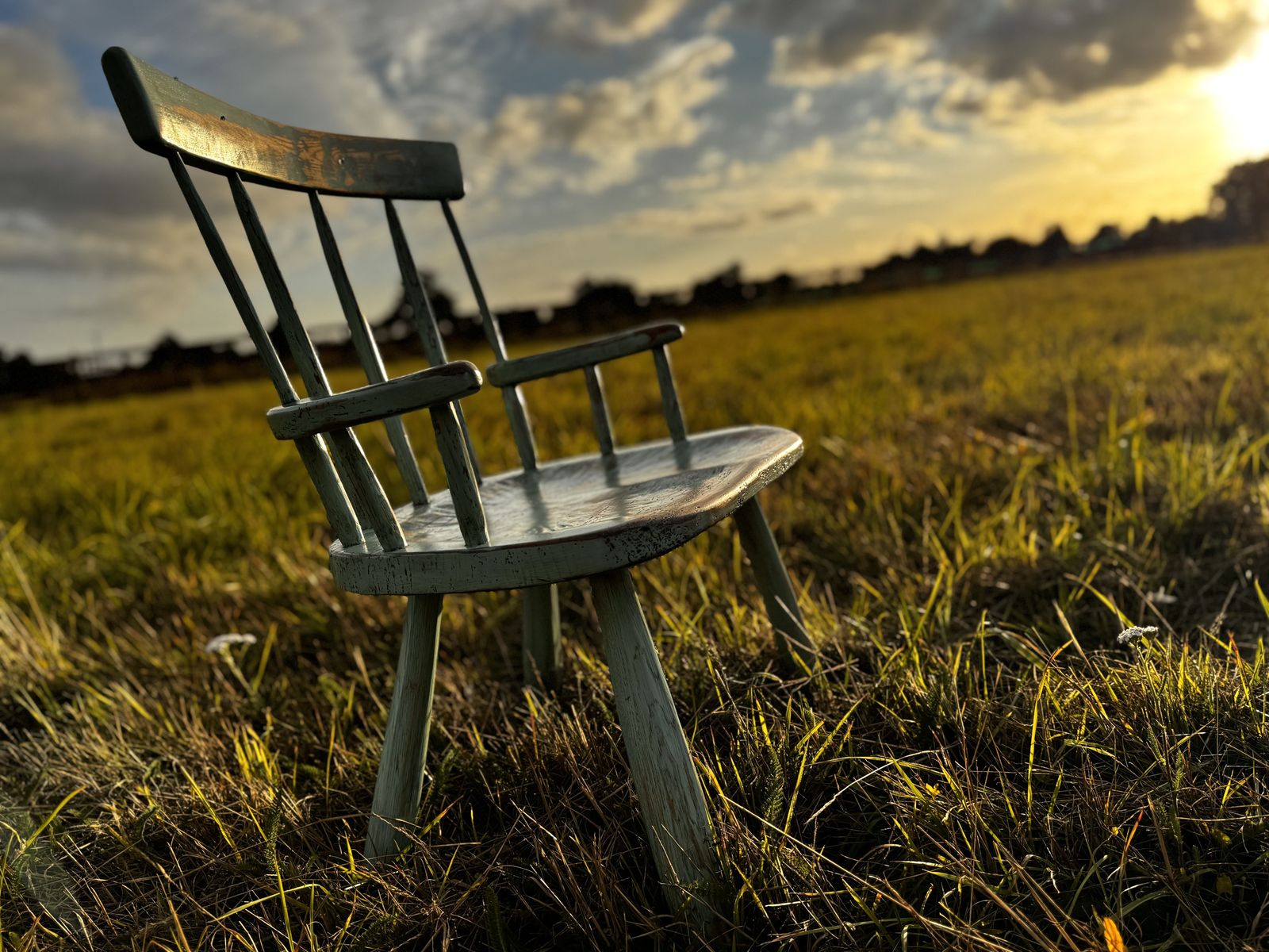 Welsh Style 'Stick Chair' Rustic Paint Finish photo vintage