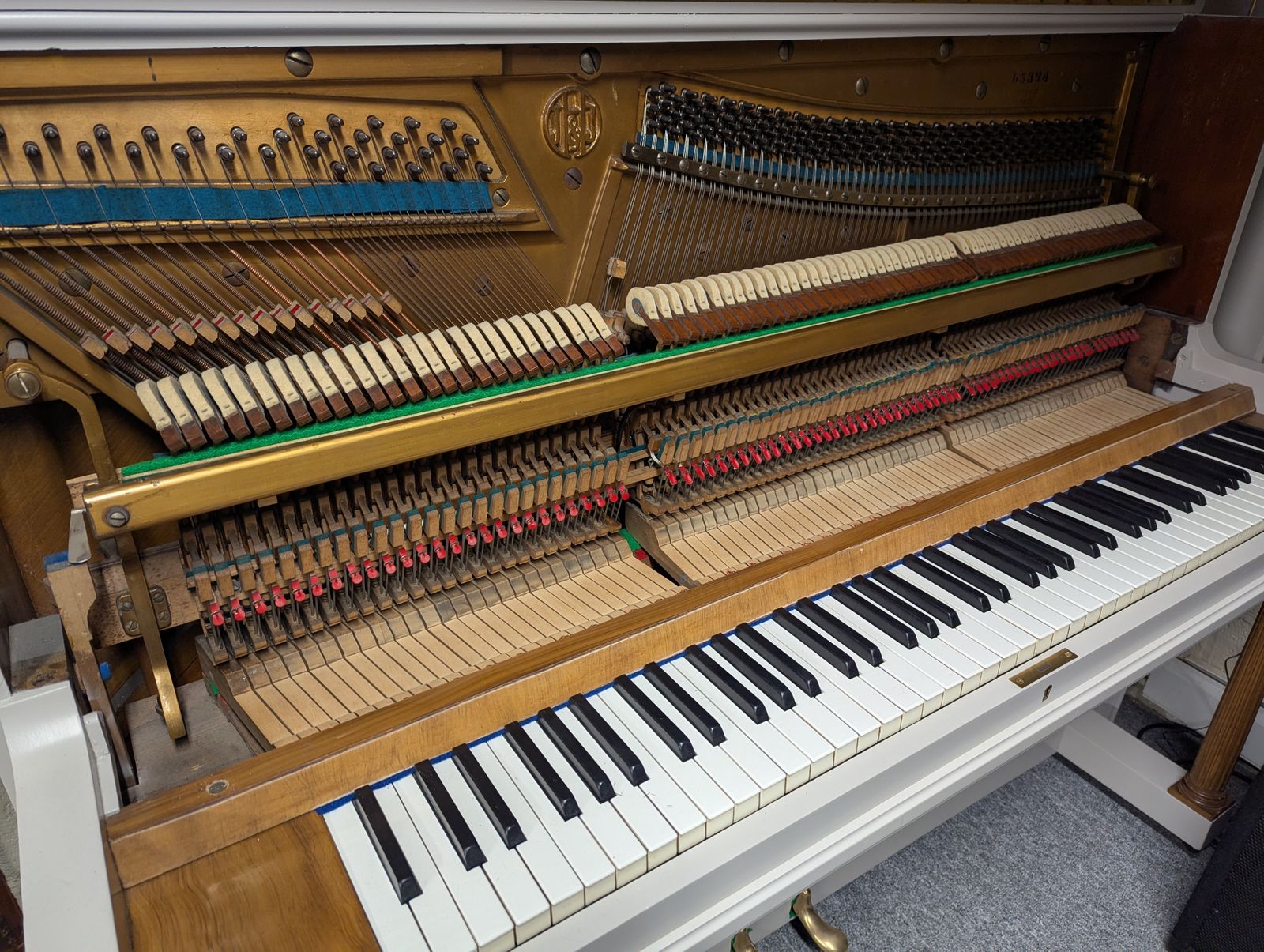 1695.0 Hopkinkson Traditional Upright Piano, Finished In F&B Purbeck Stone photo