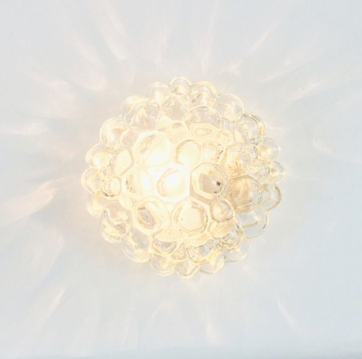 Mid Century Bubble Glass Ceiling Light By Helena Tynell For Limburg, Germany, 1960s photo Lighting