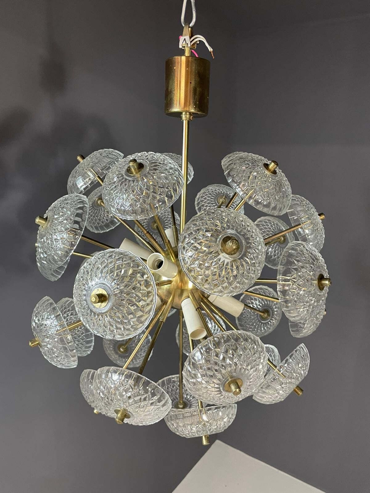 Dandelion Chandelier, Kamenický šenov, 1970s, Price Per Piece photo vintage