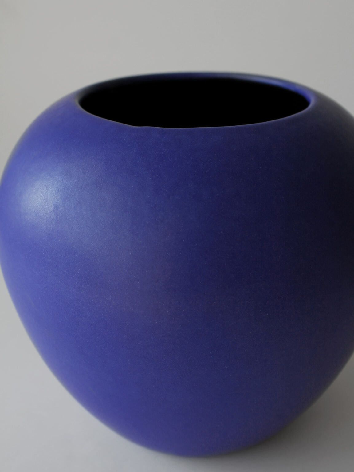 German 60s Cobalt Blue Ceramic Vase photo for sale