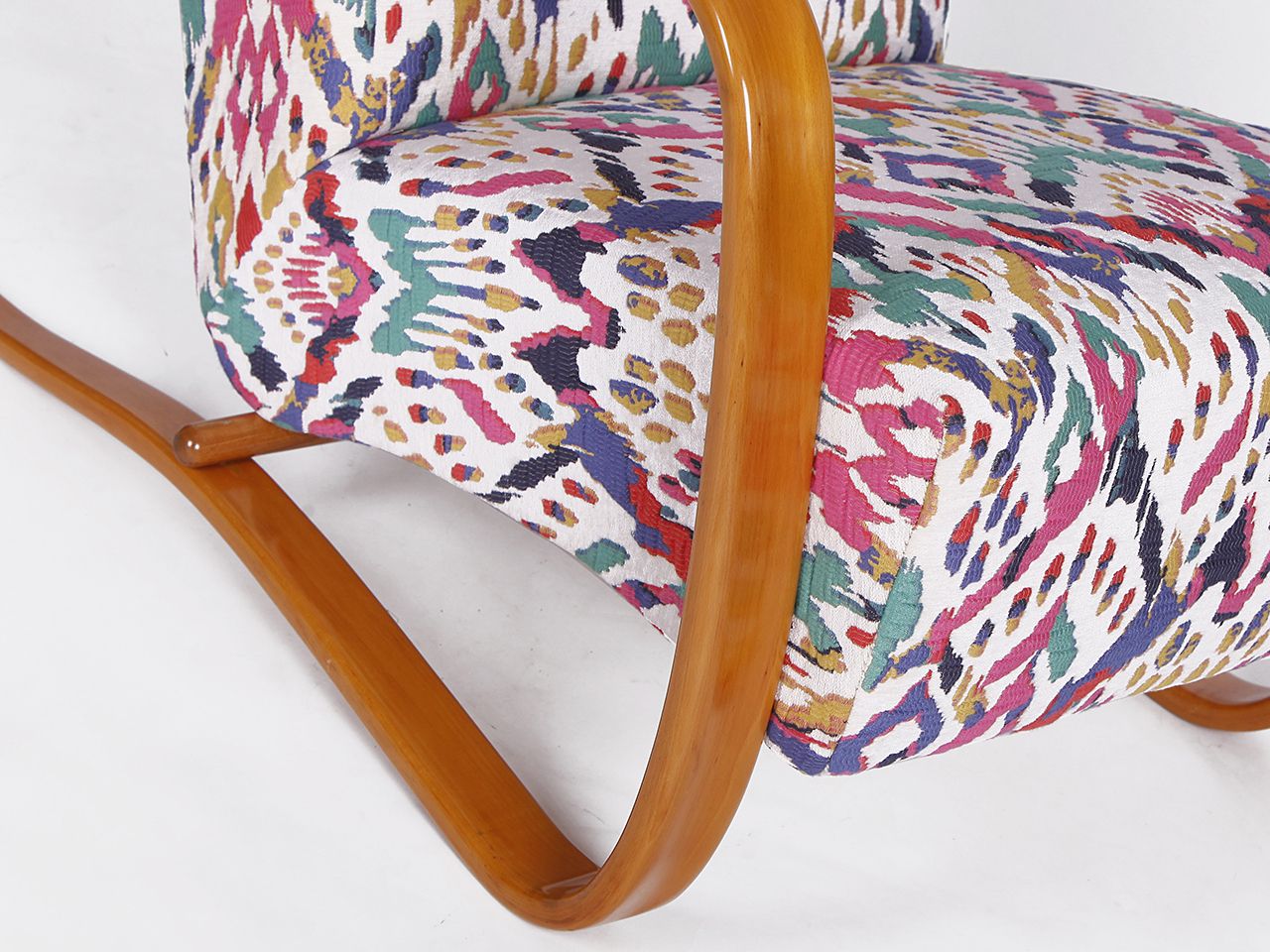 Streamline Chair H 269 By Jindřich Halabala For Spojene Up Zavody, 1930s photo vintage
