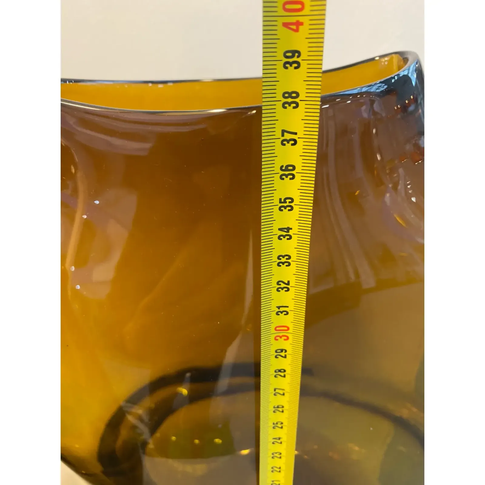 Italian Unique Artistic Murano Glass Vases Amber/Fume' photo for sale