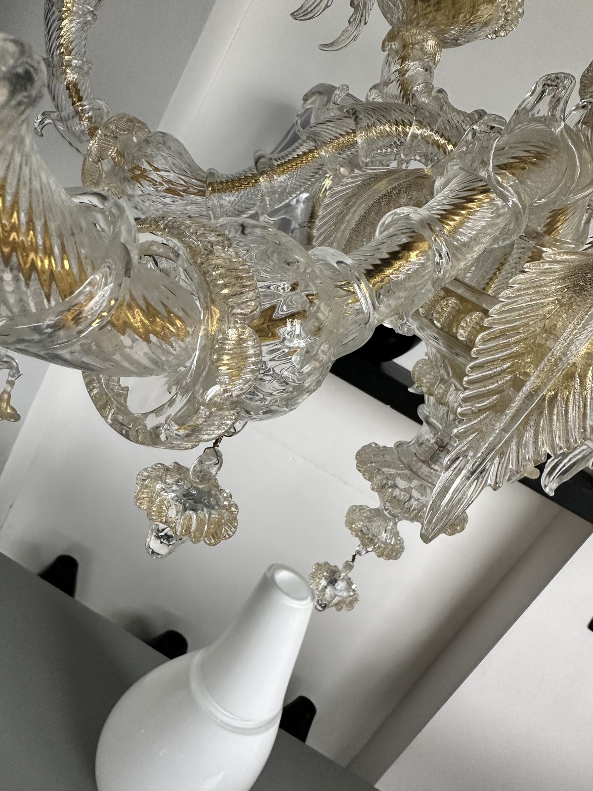Venetian Gold "Ca' Rezzonico" Murano Glass Chandelier photo 11550.0