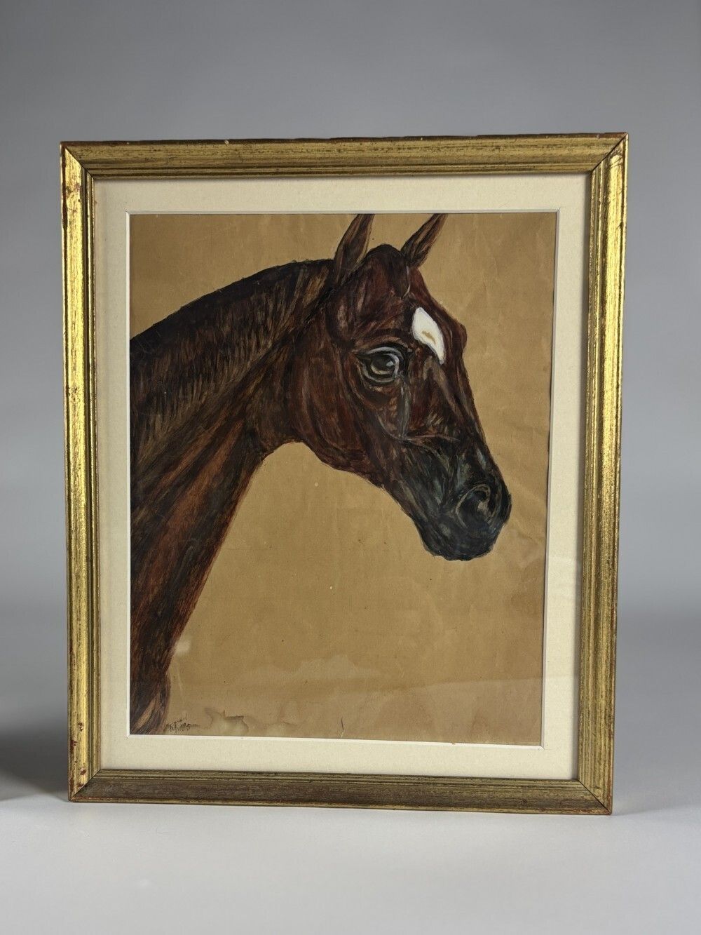 Pair Of Early 20th Century Horse Portraits photo furniture