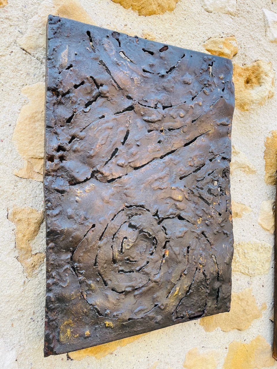 photo vinterior Mid Century American Brutalist Wall Sculpture By Irv Bramberg, 1960s, Set Of 3