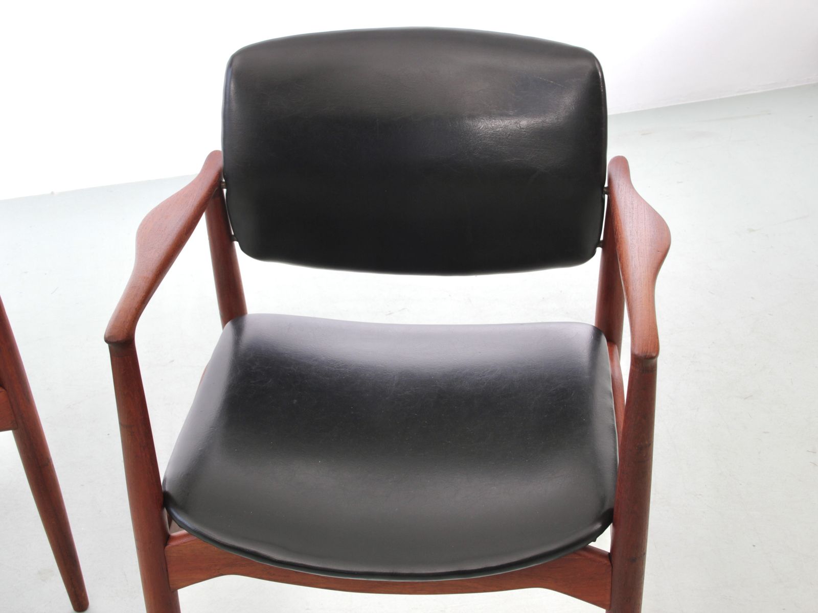 Mid Century Modern Danish Pair Of Armchair In Teak Model Captain 66 By Erik Buck photo for sale