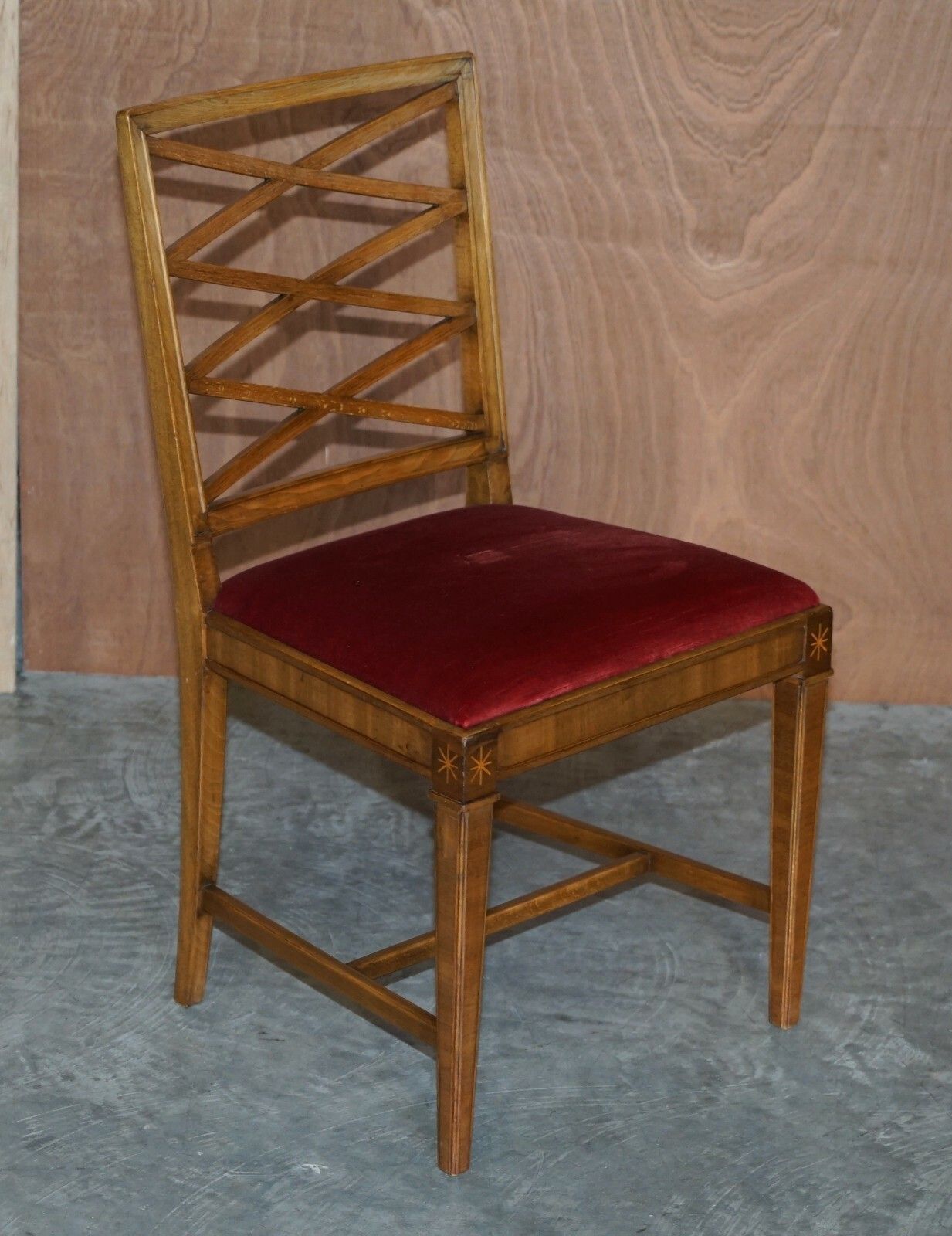 Furniture Suite Of Four Swedish Walnut & Beech Wood Dining Chairs Matching Table Available photo