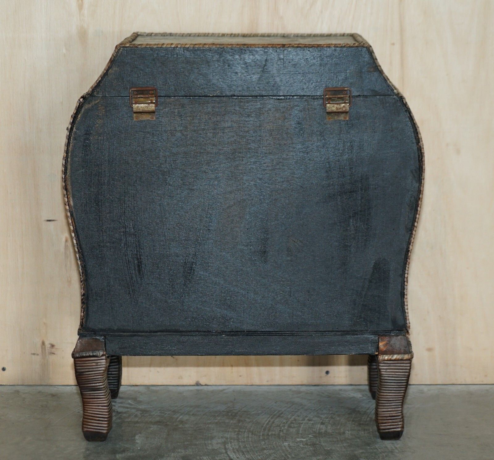 photo for sale Lovely Vintage Chinese Wine Side Table Cabinet With Bottle & Glass Storage