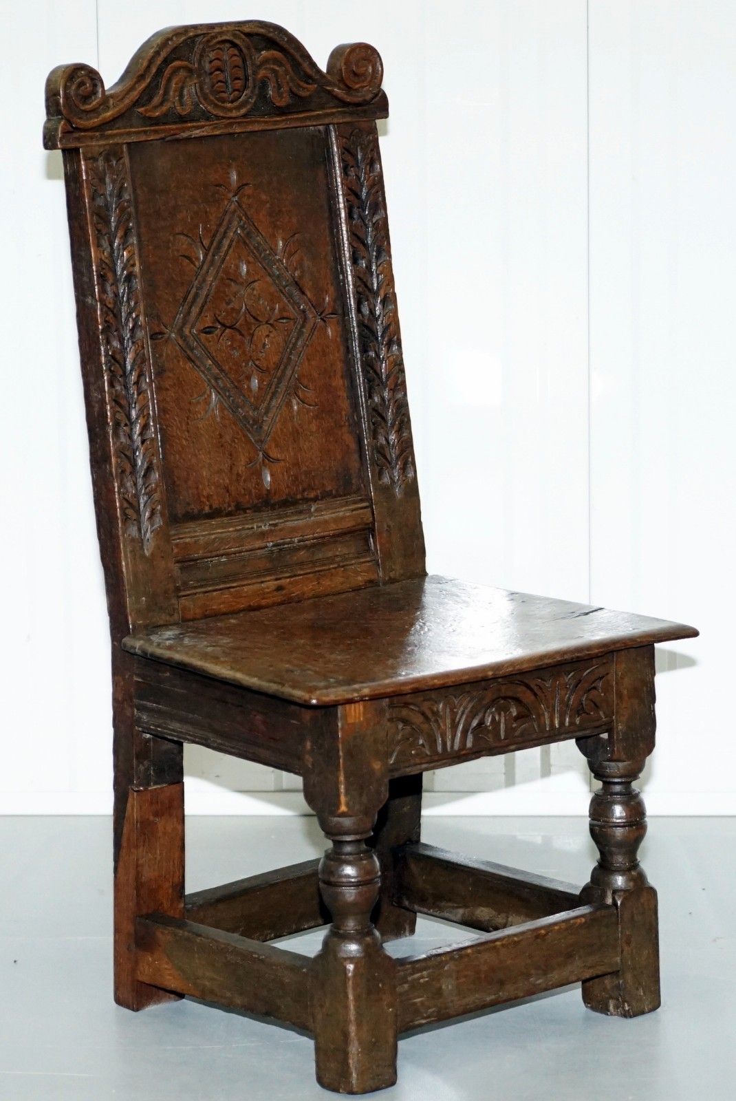 Rare Circa 1760 Fruit Wood Chair Nicely Carved Quite Small 18th Century Example photo furniture