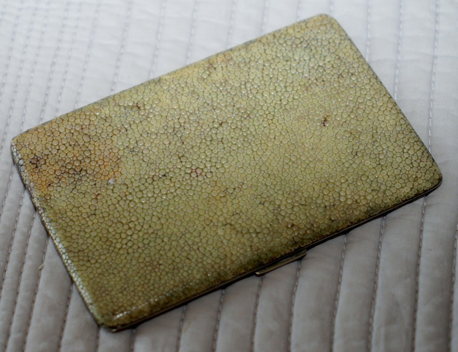 Very Rare P H Vogel & Co Antique Shagreen Cigarette Case Silver & Gold Gilt photo for sale