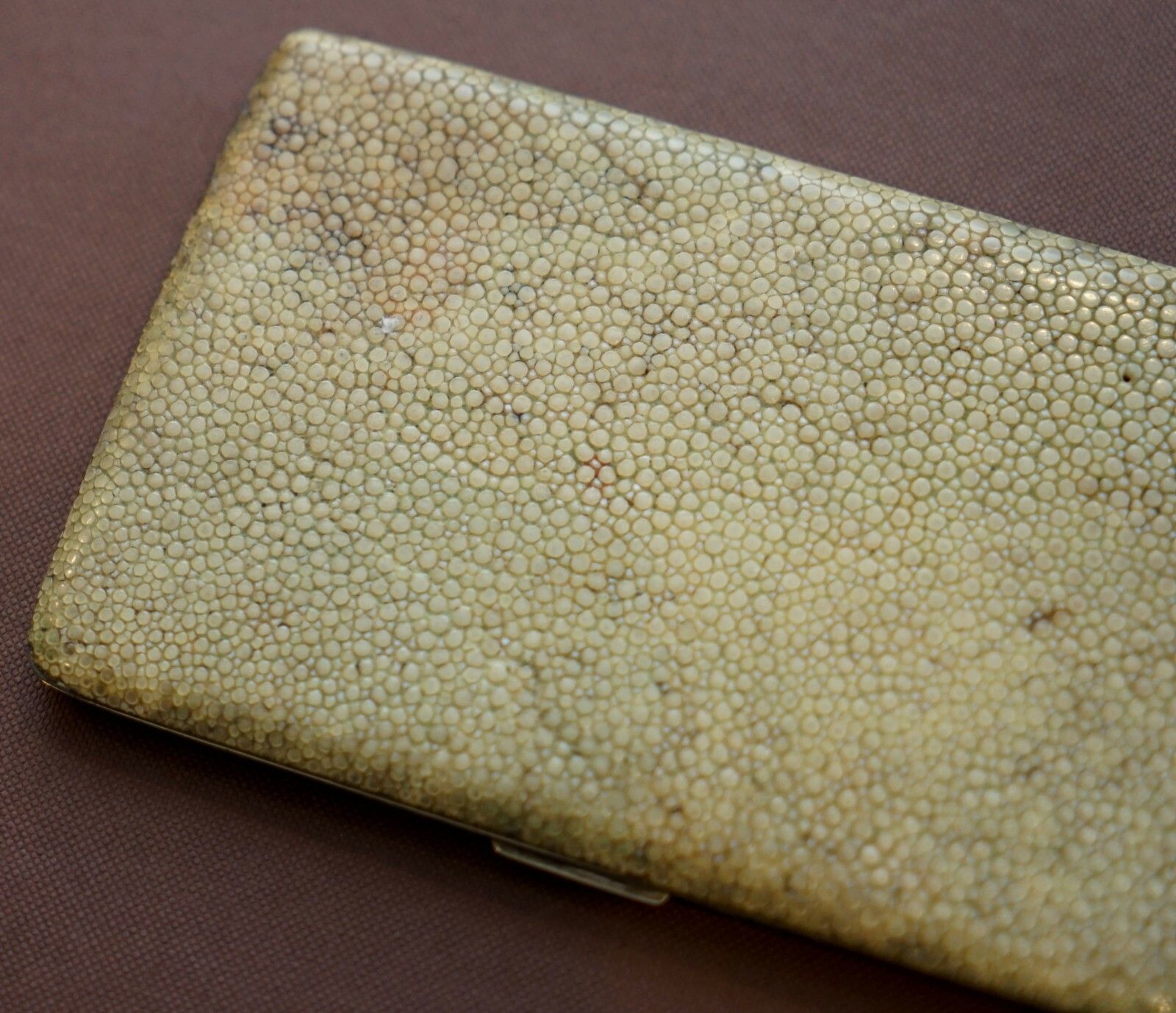 Very Rare P H Vogel & Co Antique Shagreen Cigarette Case Silver & Gold Gilt photo 850.0