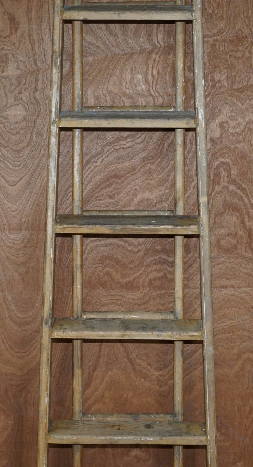 Antique Original Painted "The Patient Safety Ladder Company" Decorators Ladder photo Home Decor