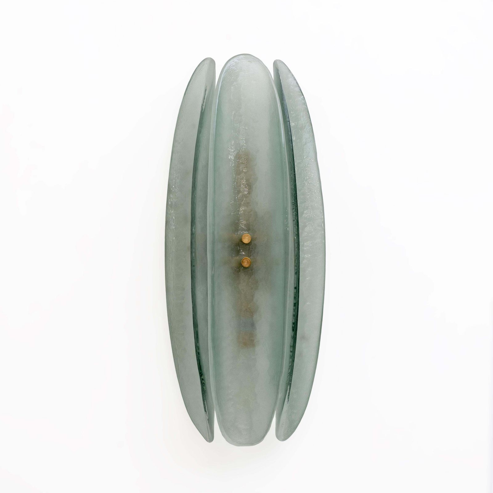 Pair Of Fontana Arte Style Mid Century Modern Aqua Green Murano Glass Sconces photo furniture