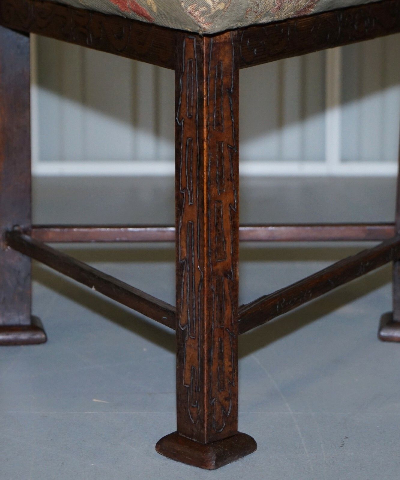 Rare Circa 1860 Victorian Triangle Hunting Stool From Buckeburg Castle Germany photo buy