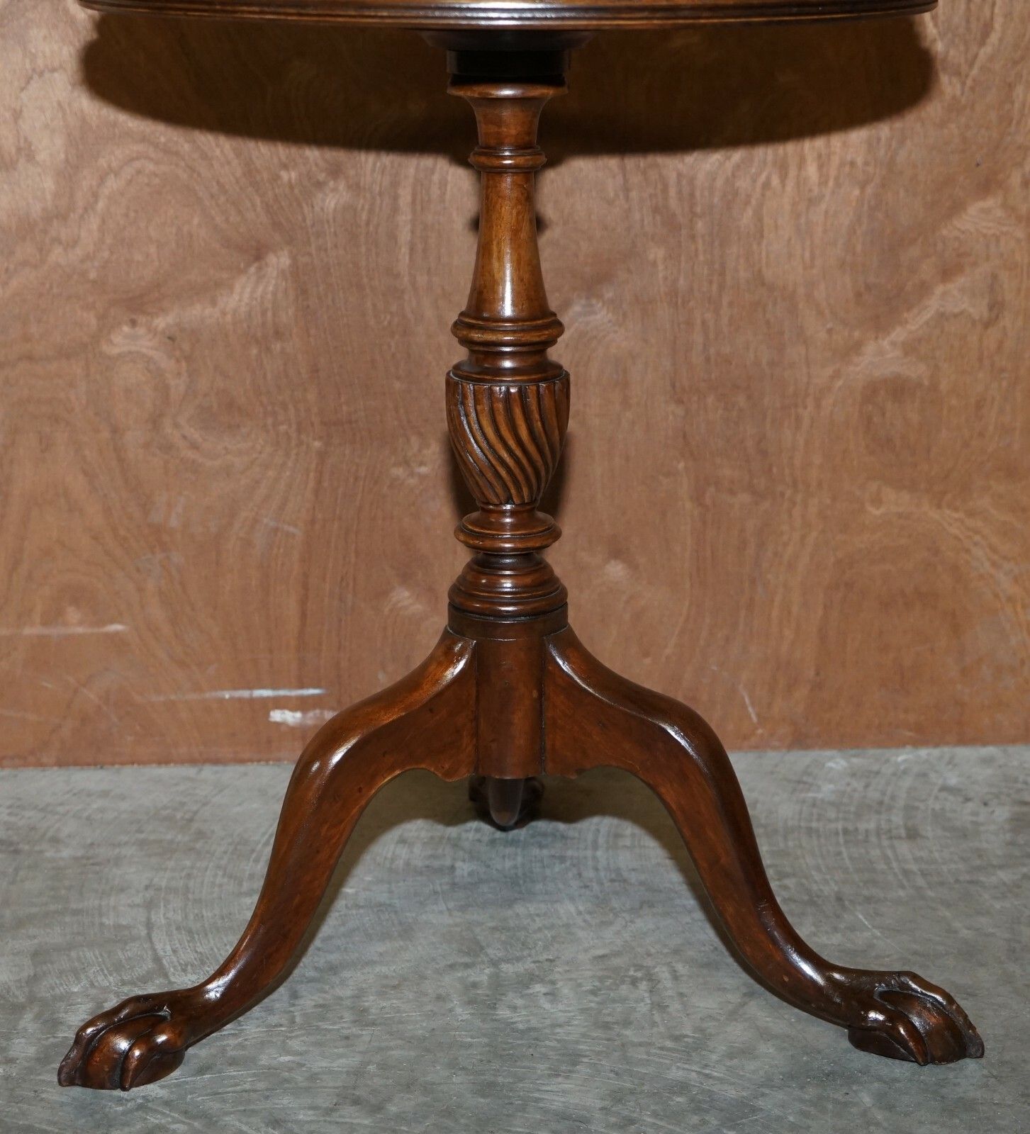 Flamed Mahogany Gallery Rail Side Table With Claw & Ball Feet Regency Style photo buy
