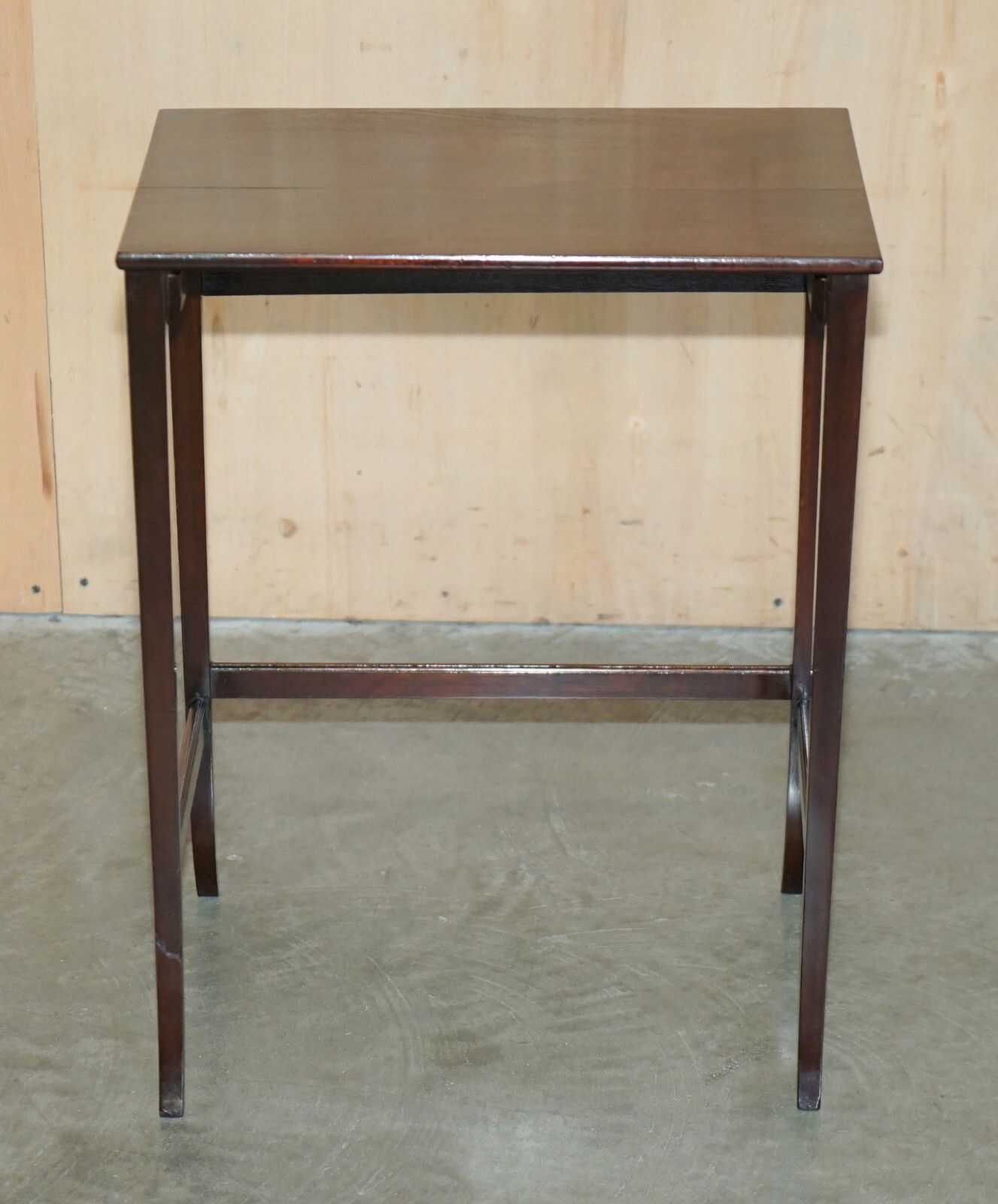 photo for sale Vintage Circa 1940's English Mahogany Nest Of Three Side End Lamp Wine Tables