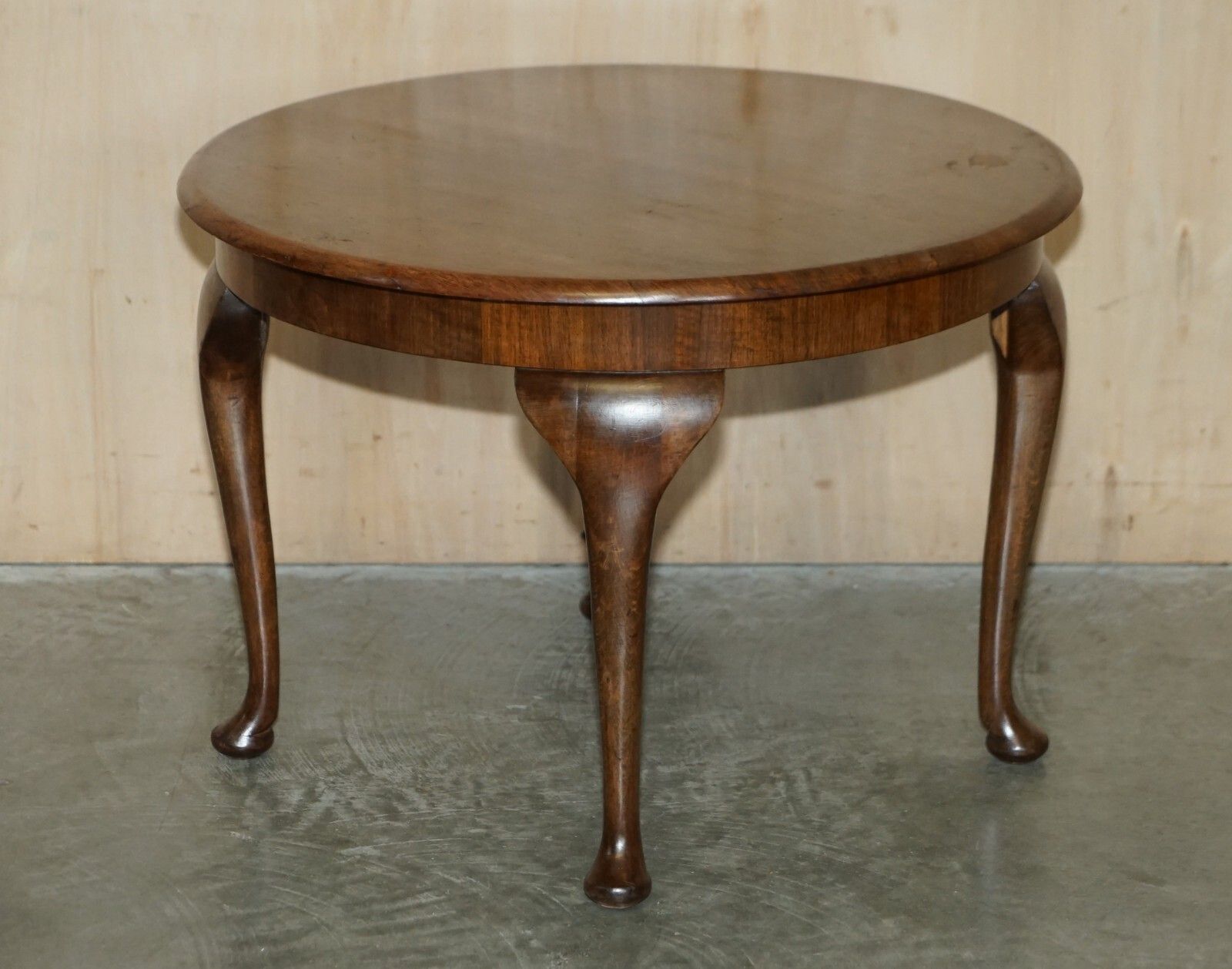 Small Vintage English Oak Coffee Table With Nice Cabriole Legs Lovely Patina photo furniture