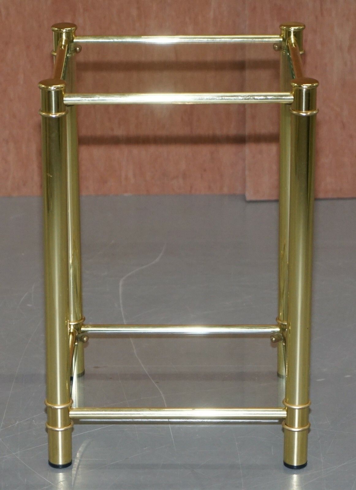 750.0 Suite Of Three Vintage Gold Gilt Tables, Pair Of Side Table & One Larger Coffee photo