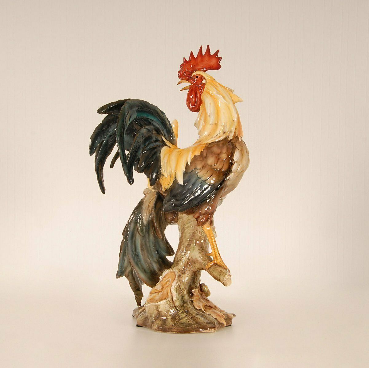 Mid Century Italian Ceramic Rooster Figurine In The Style Of Cacciapuoti, 1950s photo buy