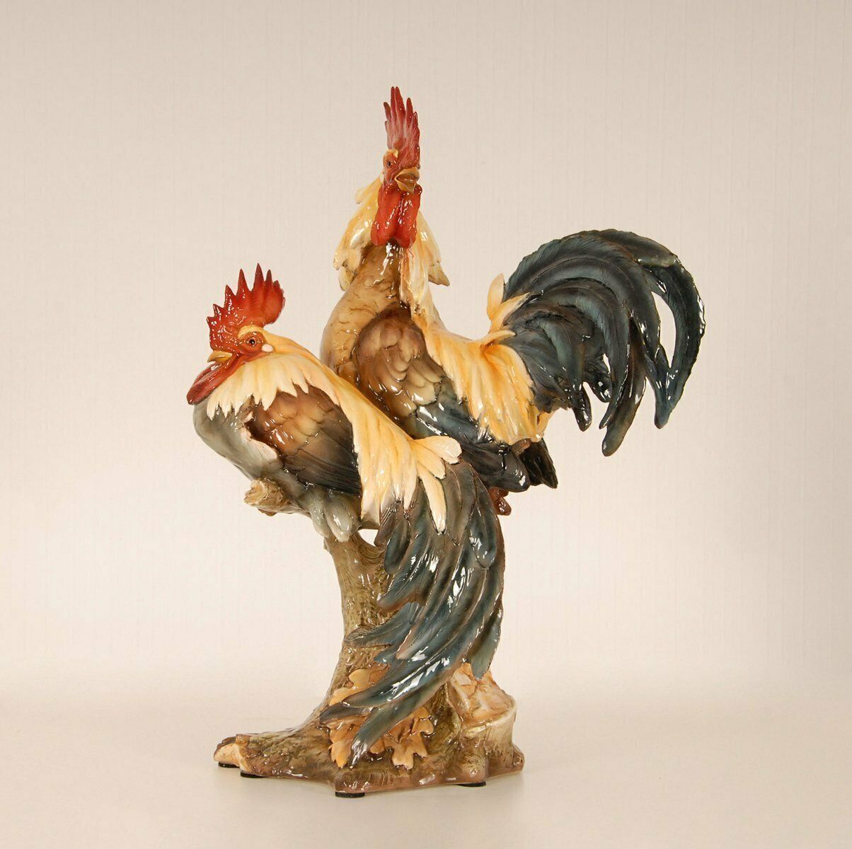 Mid Century Italian Ceramic Rooster Figurine In The Style Of Cacciapuoti, 1950s photo vintage