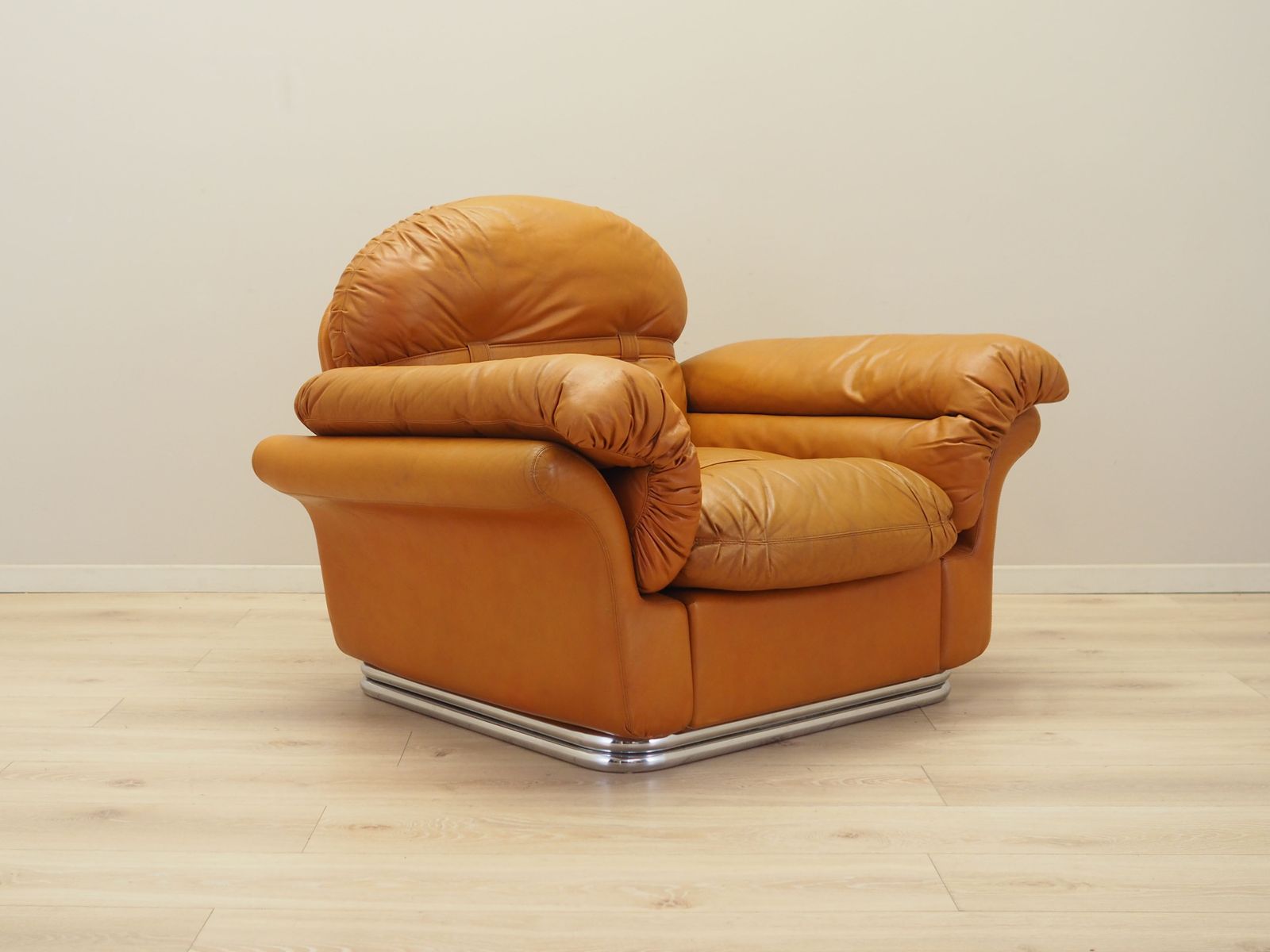 Orange Armchair Space Age Design 1960s Production Italy photo vintage