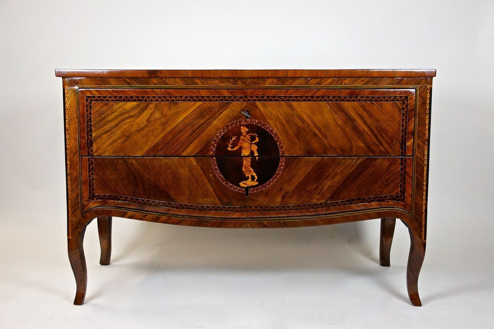 18th Century Marquetry Chest Of Drawers   Museums Quality, Milan/ It Ca. 1760 photo furniture