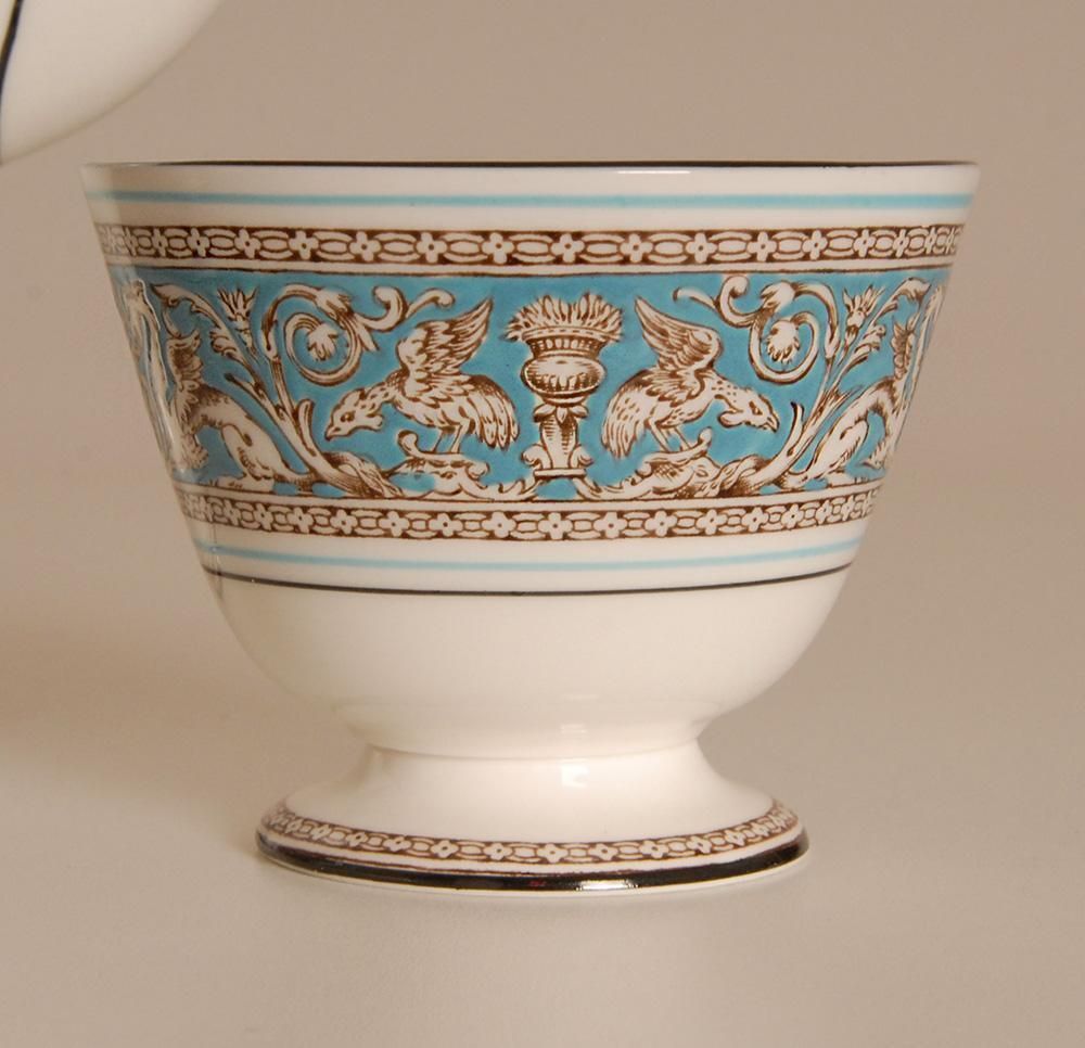 English Wedgwood Tea Set Etruscan Empire Style Bone China Porcelain Turquoise Pattern  15 Pieces photo 701.0