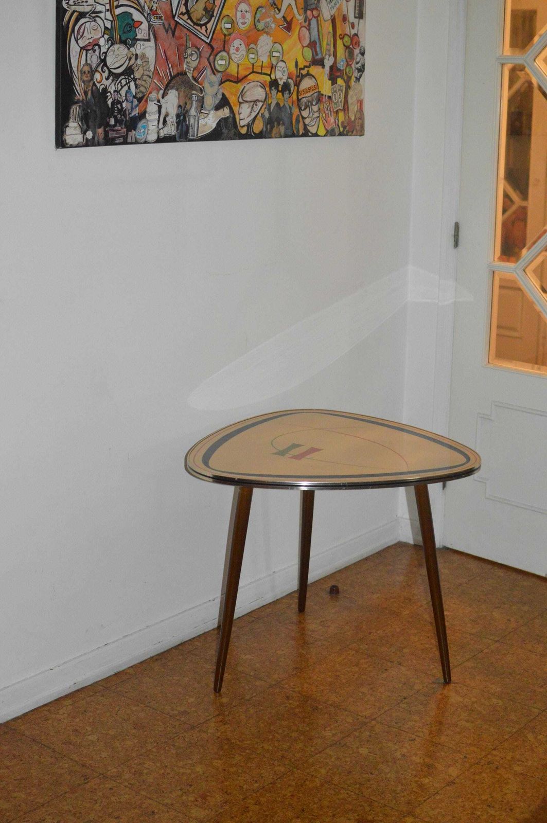 Vintage 50s Mid Century Nordic Modernist Rockabilly Desk Tripod Desk photo 381.0