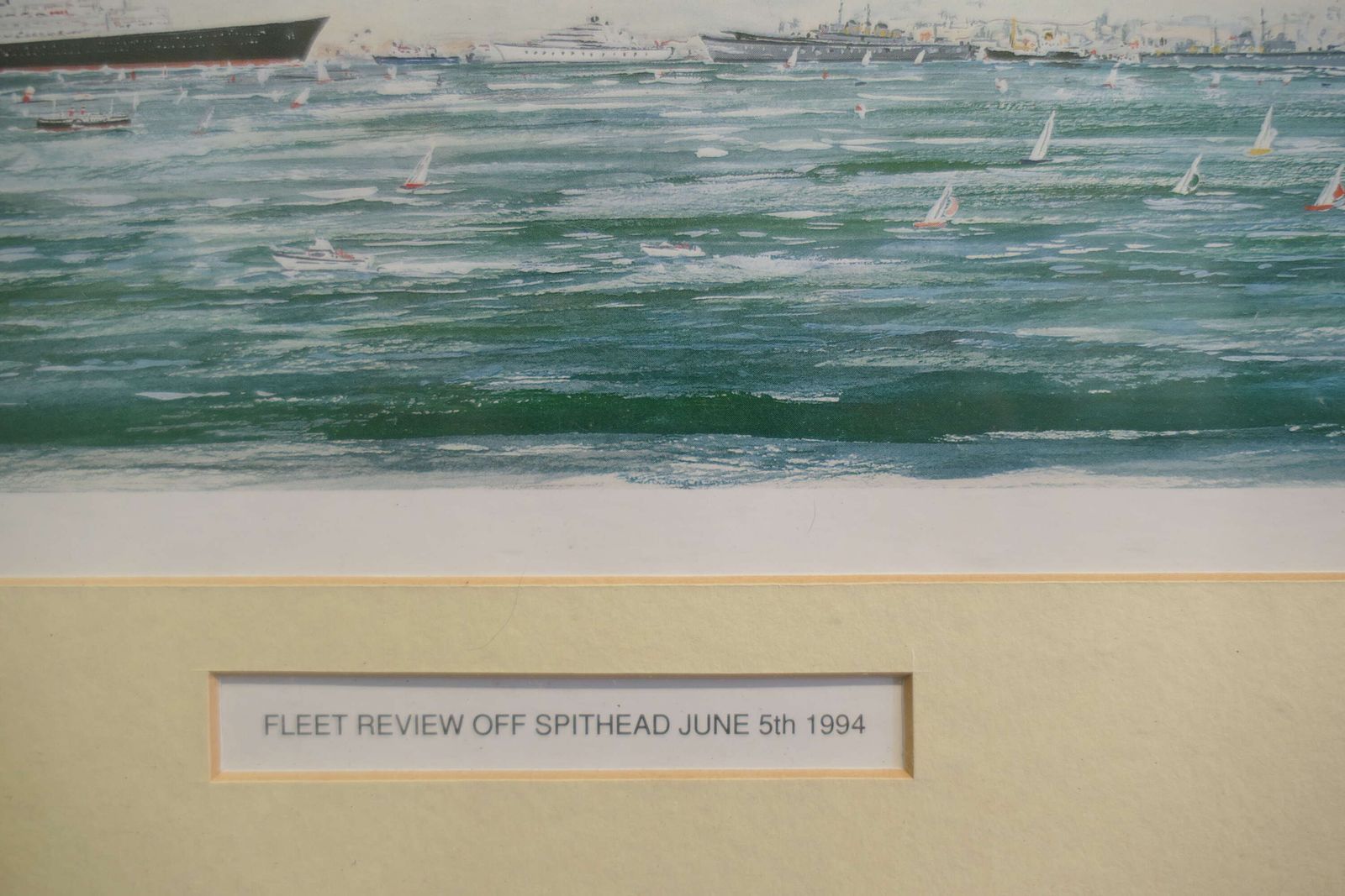 1994 Watercolour, Fleet Review Of Spithead By Mike Miller photo vinterior
