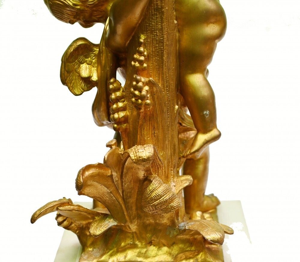 Pair French Gilt Cherub Candelabras Clodion 1880 photo 4400.0