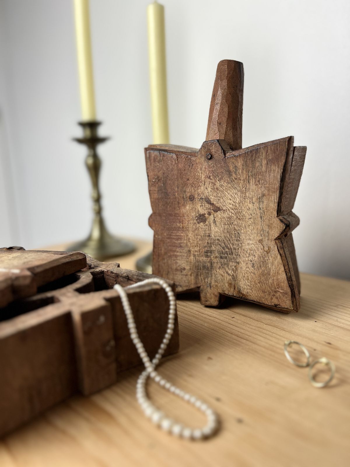 Antique Handcarved Indian Spice Box photo furniture