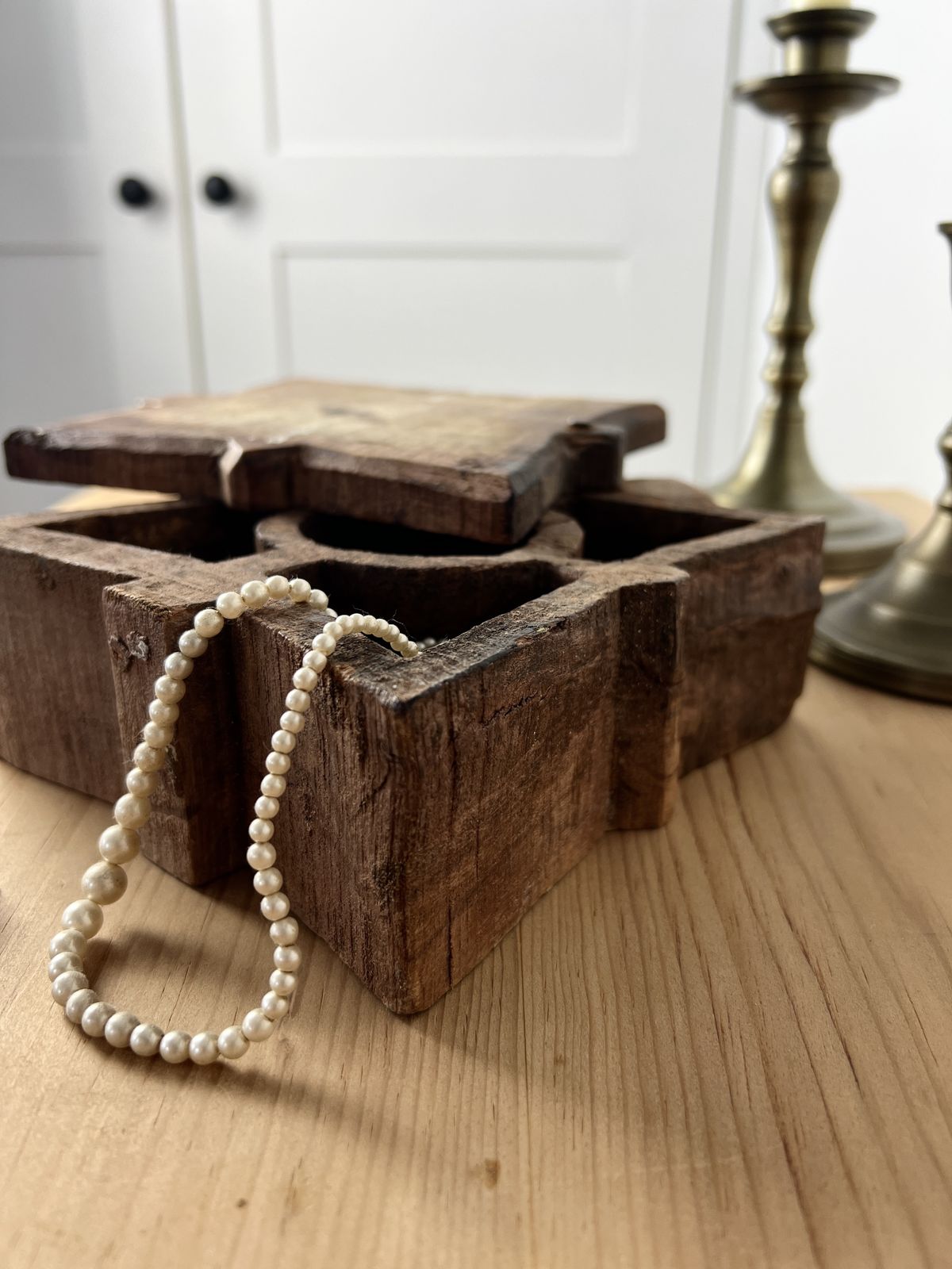 Antique Handcarved Indian Spice Box photo for sale