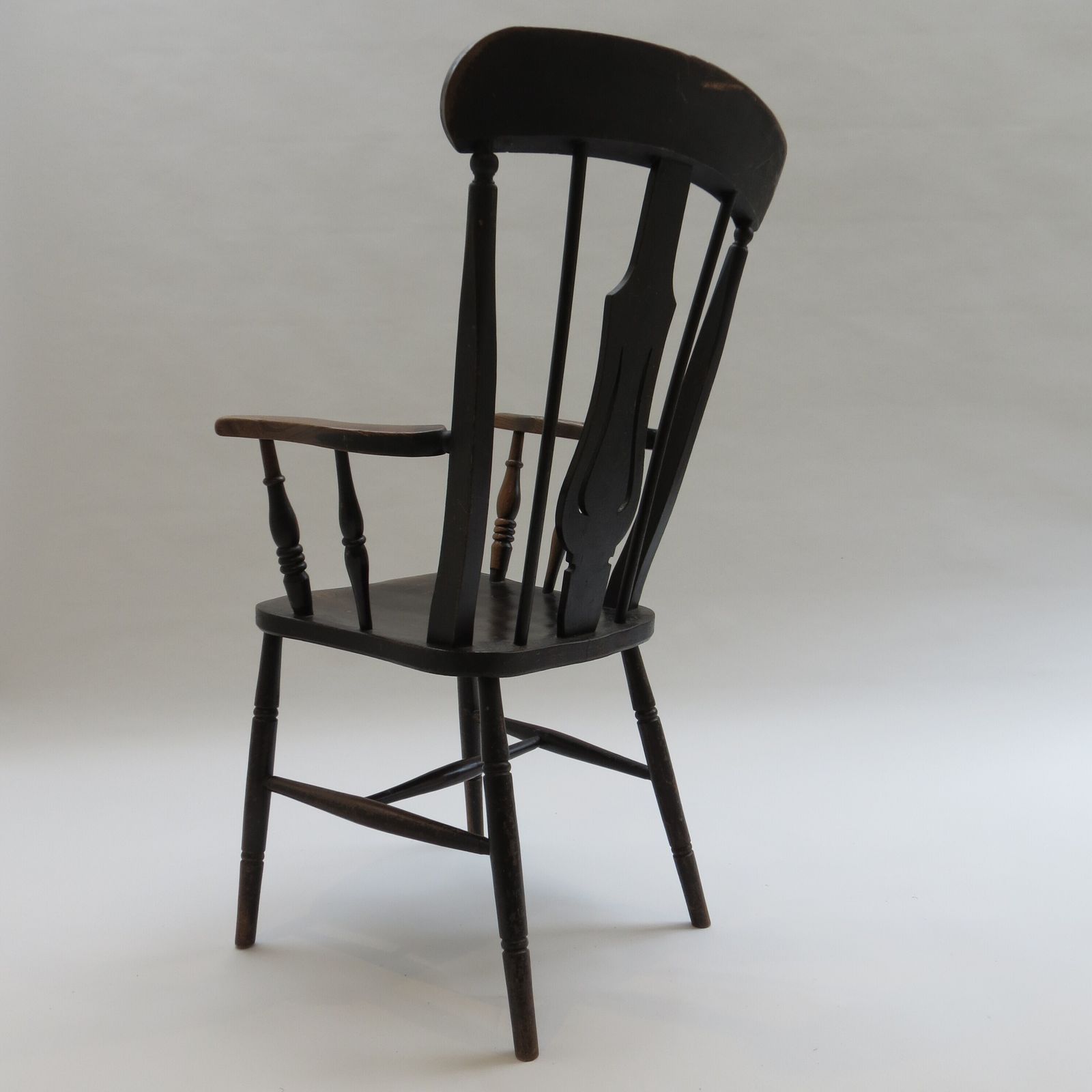photo for sale 19th Century  Welsh Elm Folk Farmhouse Chair