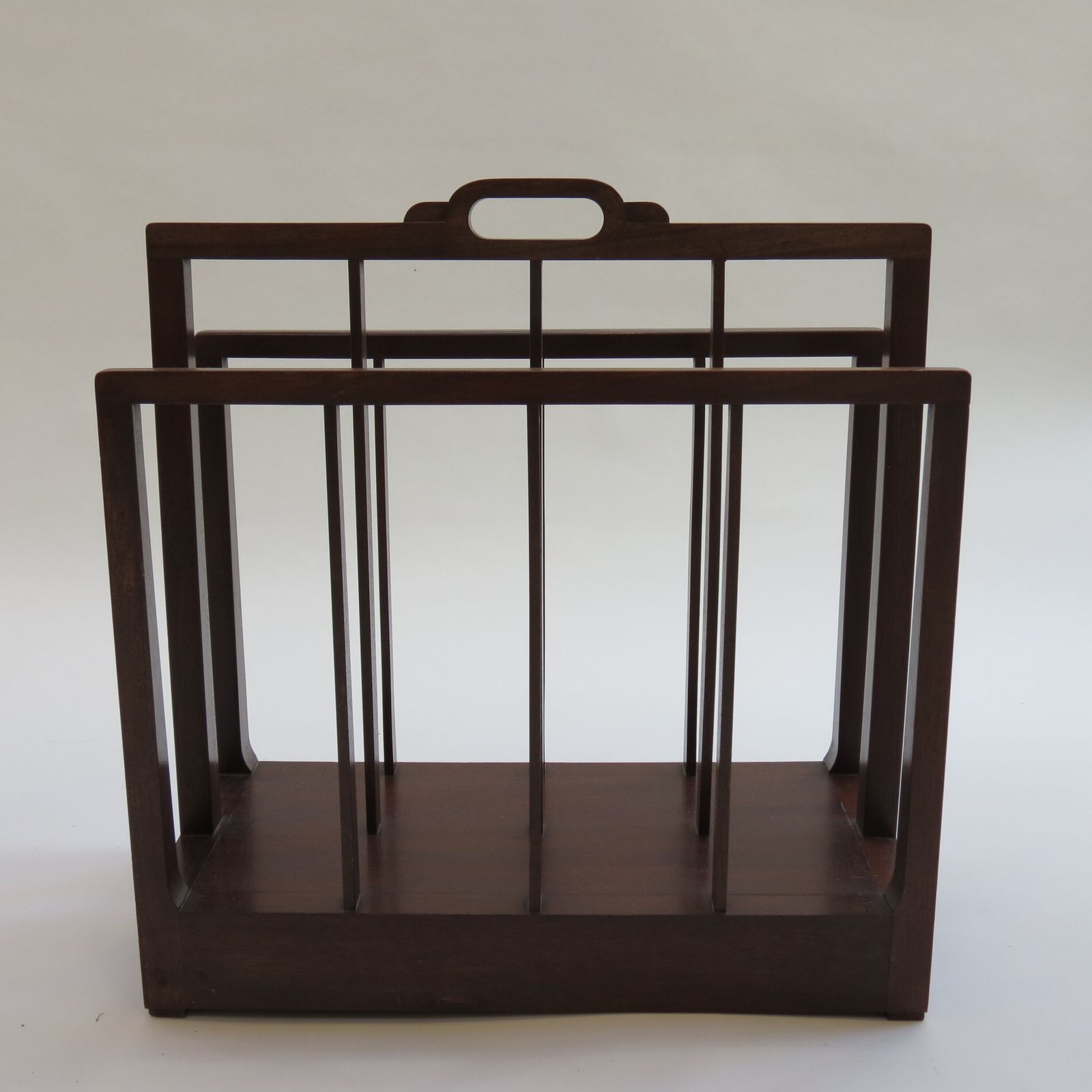 1930s Afrormosia Modernist Magazine Rack photo vintage