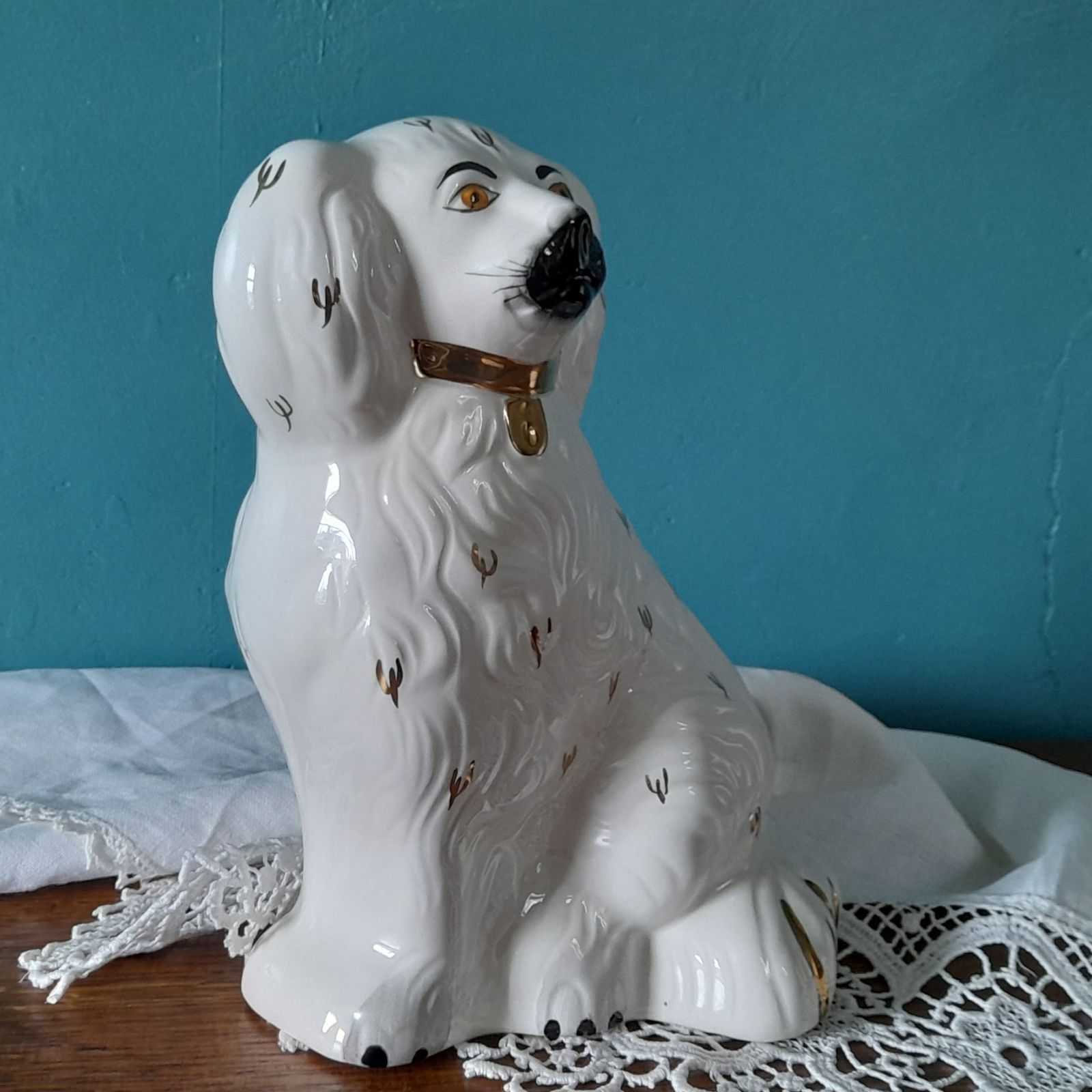 Vintage Staffordshire 8" Wally Dogs   Pair Of Royal Doulton Beswick Spaniels   1378 5 photo 150.0