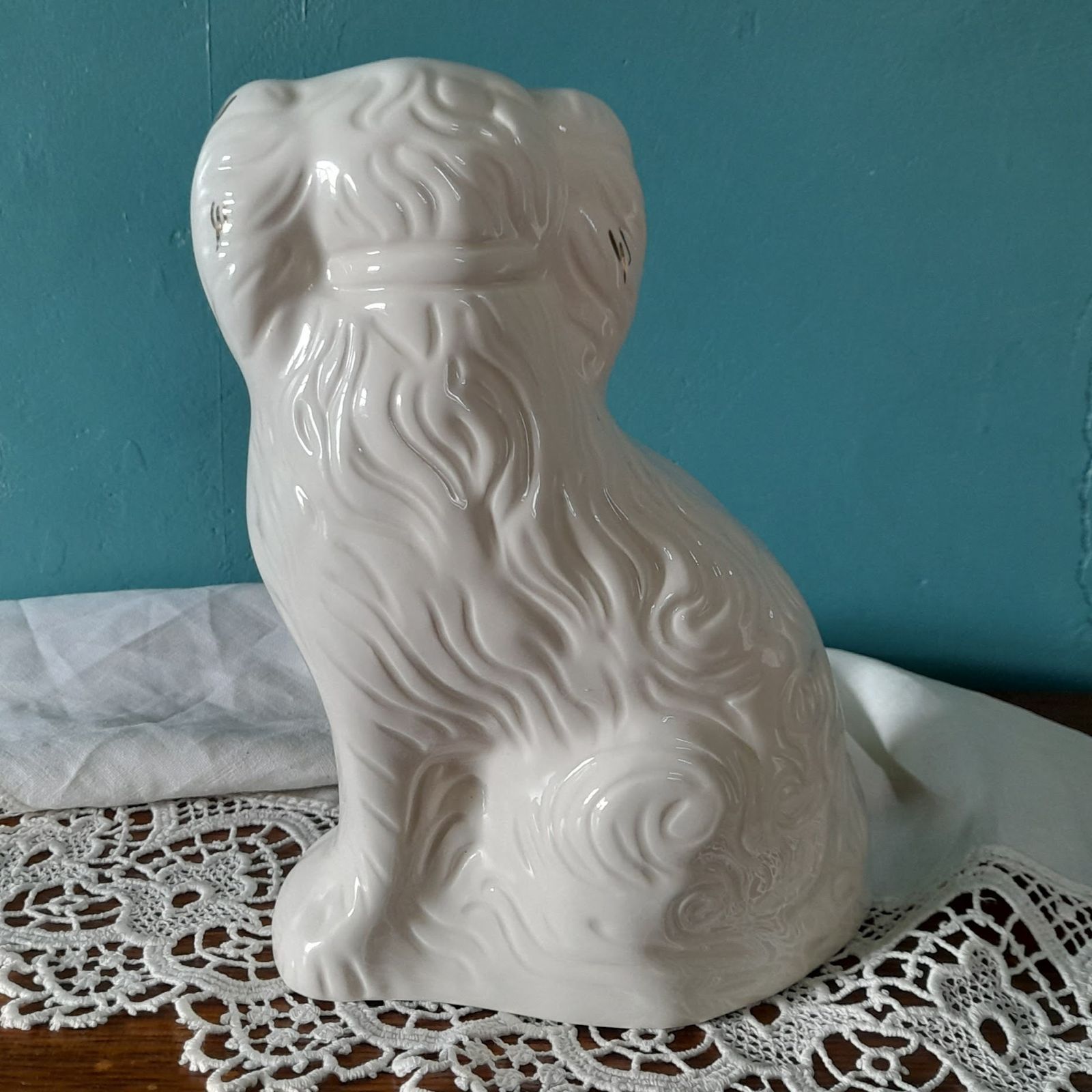 Vintage Staffordshire 8" Wally Dogs   Pair Of Royal Doulton Beswick Spaniels   1378 5 photo vintage