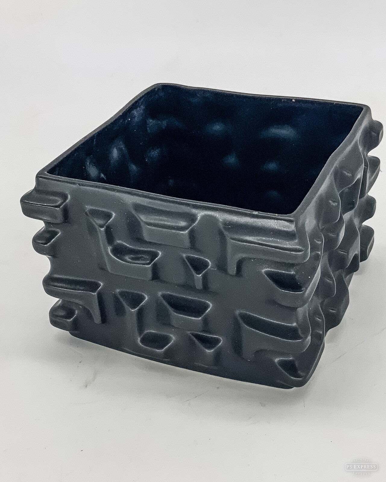 Bareuther Waldsassen Op Art Black Porcelain Bavaria Germany Mcm 12 X 9cm
